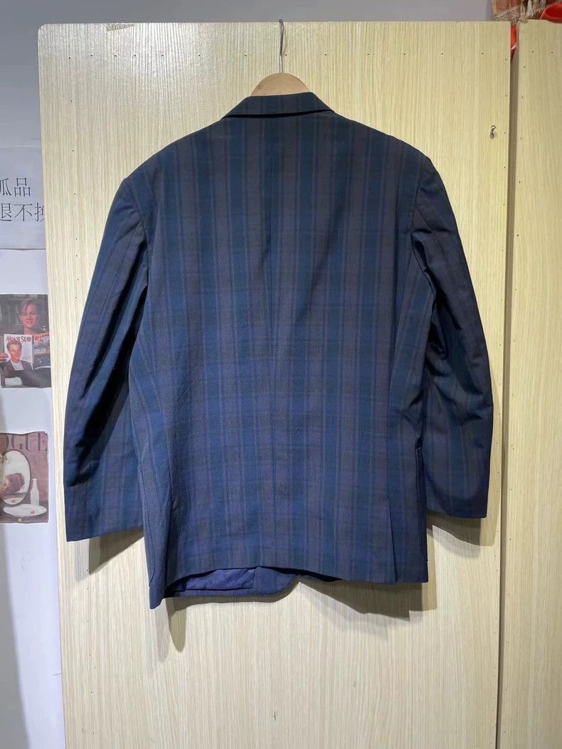 Givenchy Givenchy Vintage Givenchy Blue Plaid Suit Jacket -2507 Size US M / EU 48-50 / 2 - 5 Thumbnail