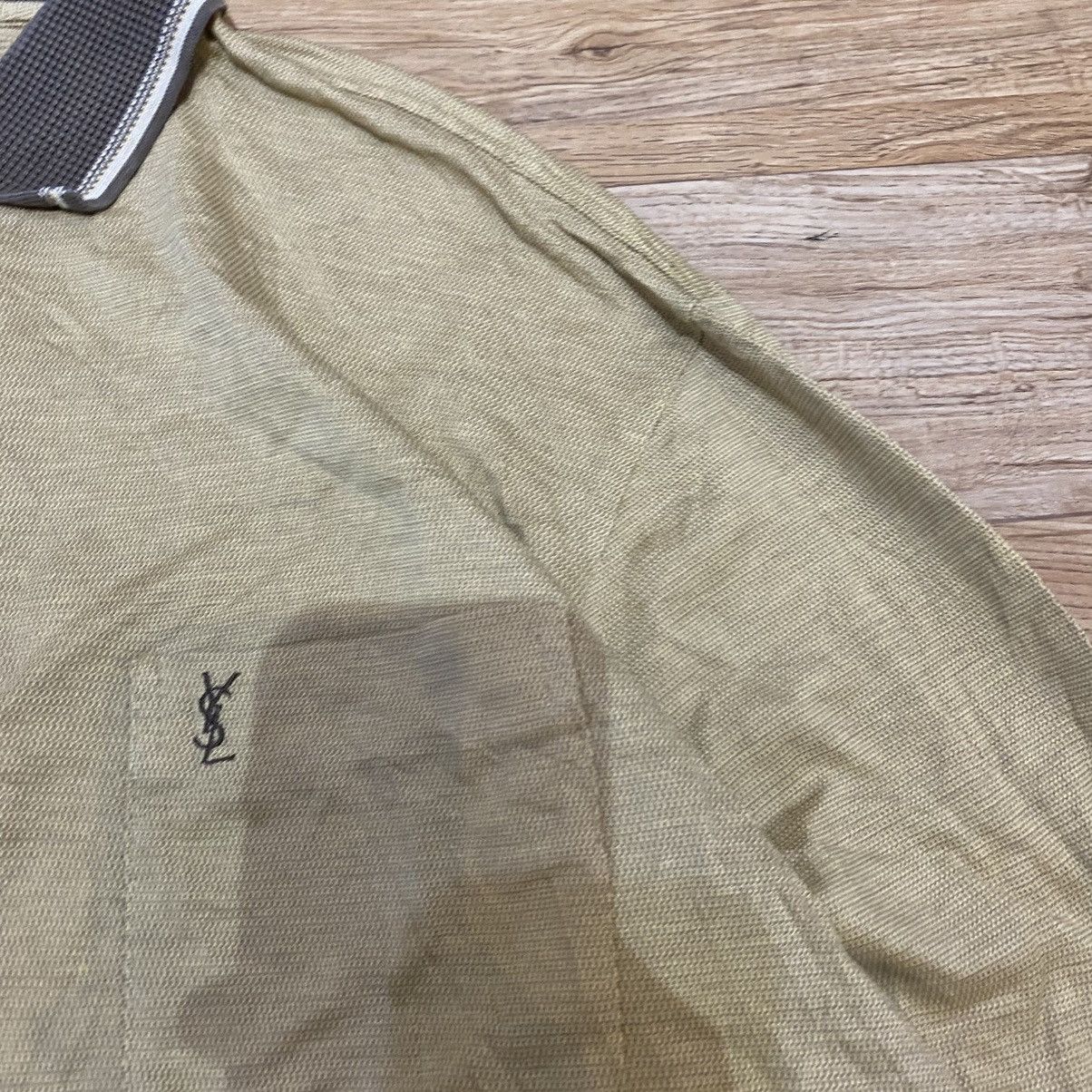 Yves Saint Laurent 90s Yves Saint Laurent Beigie Polo LS Shirt Size US XL / EU 56 / 4 - 7 Thumbnail