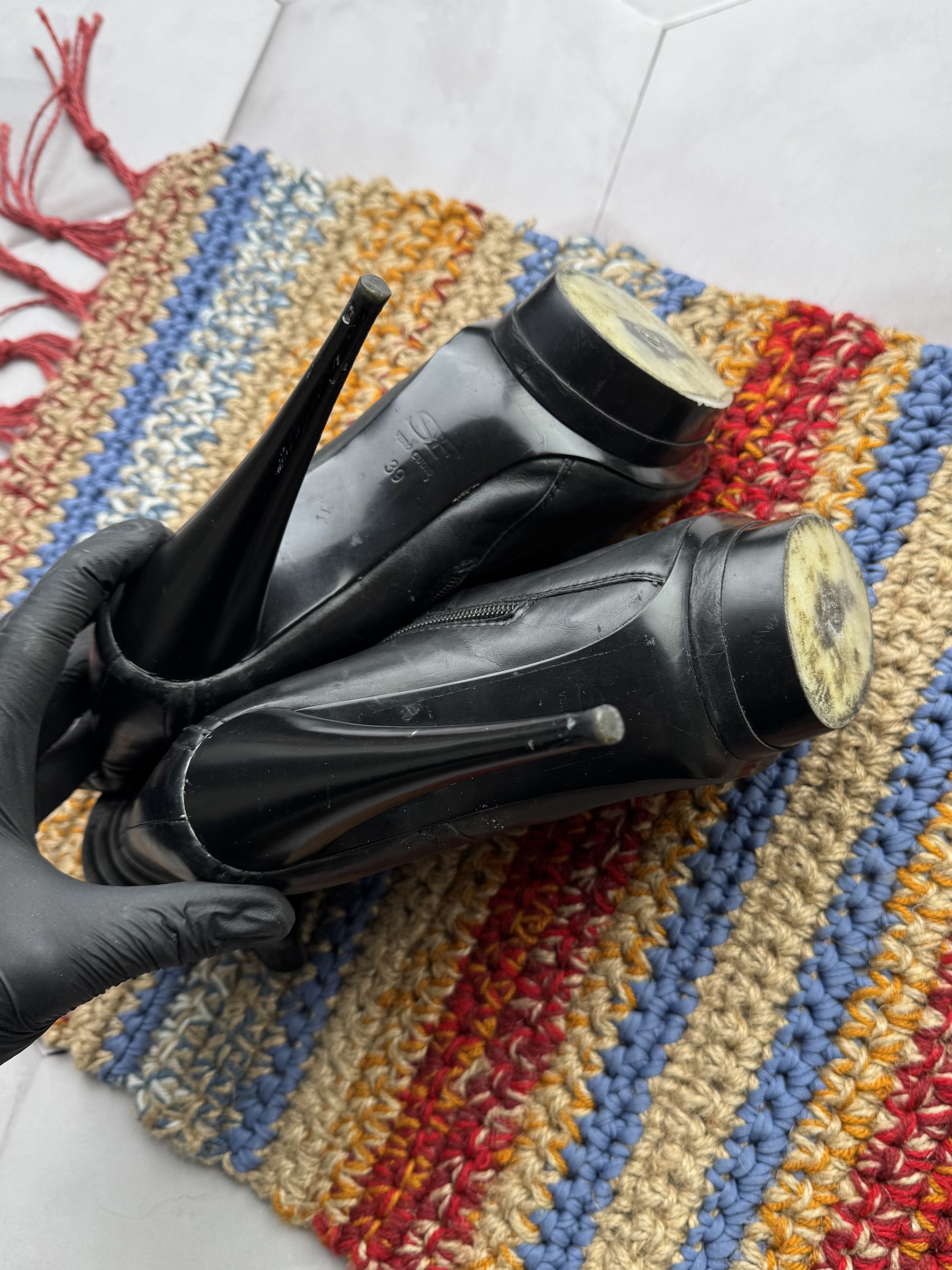 Japanese Brand Vintage Leather Heels With Belt (E4) Size US 9 / IT 39 - 10 Thumbnail