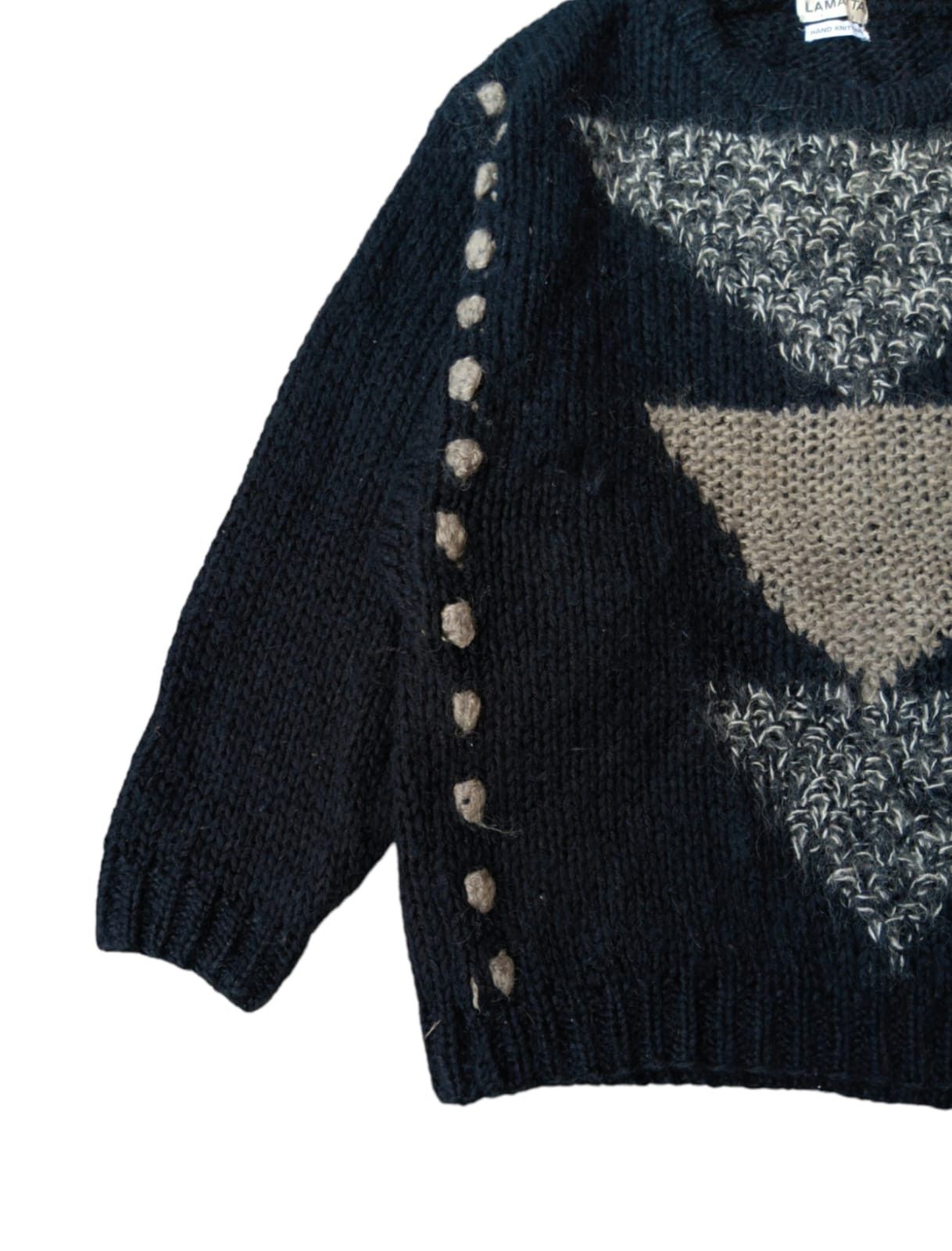Aran Isles Knitwear × Handmade Vintage la matta hand knitting wool sweatshirt Size US L / EU 52-54 / 3 - 3 Thumbnail