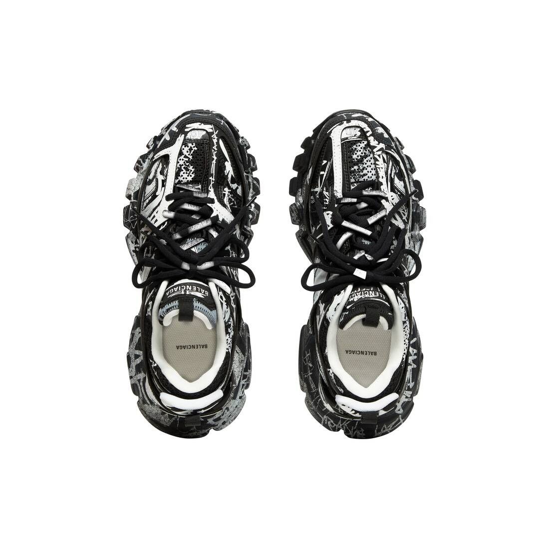Balenciaga o1tr1nto0825 Track Graffiti Sneakers in Black/White Size US 12 / EU 45 - 6 Thumbnail