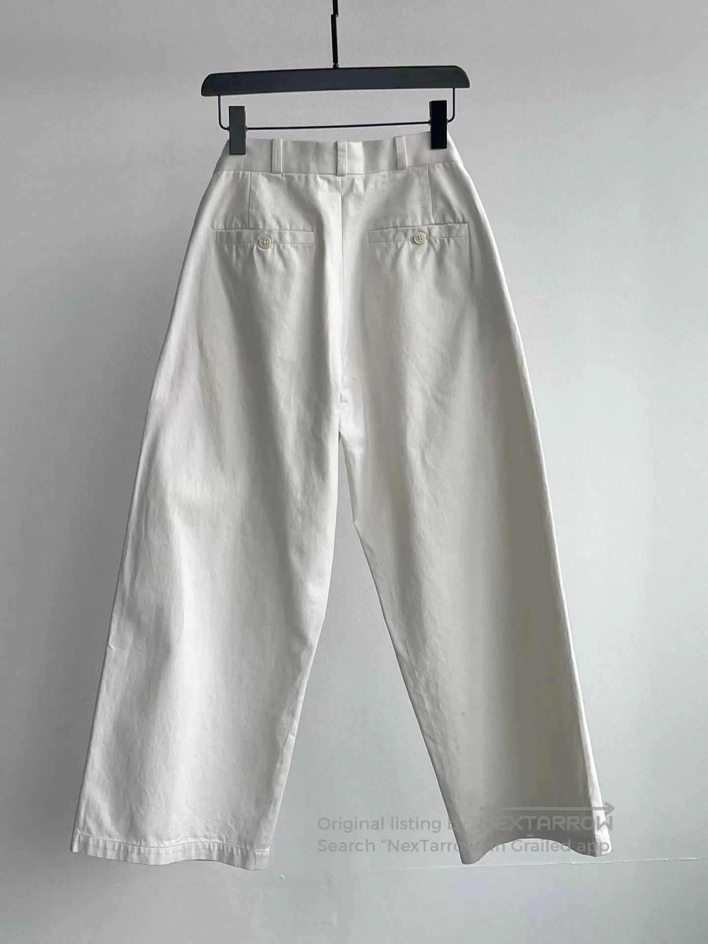 YAECA White Wide-Leg Chino Pants. Size US 28 / EU 44 - 3 Thumbnail