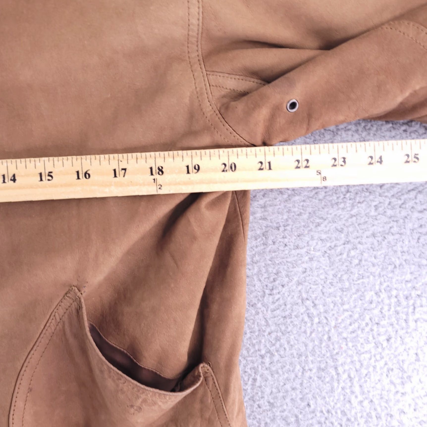 Vintage Donna Pelle Coat Womens Large Brown Leather Flannel Quilted Distressed Bomber Jacket Size L / US 10 / IT 46 - 6 Thumbnail