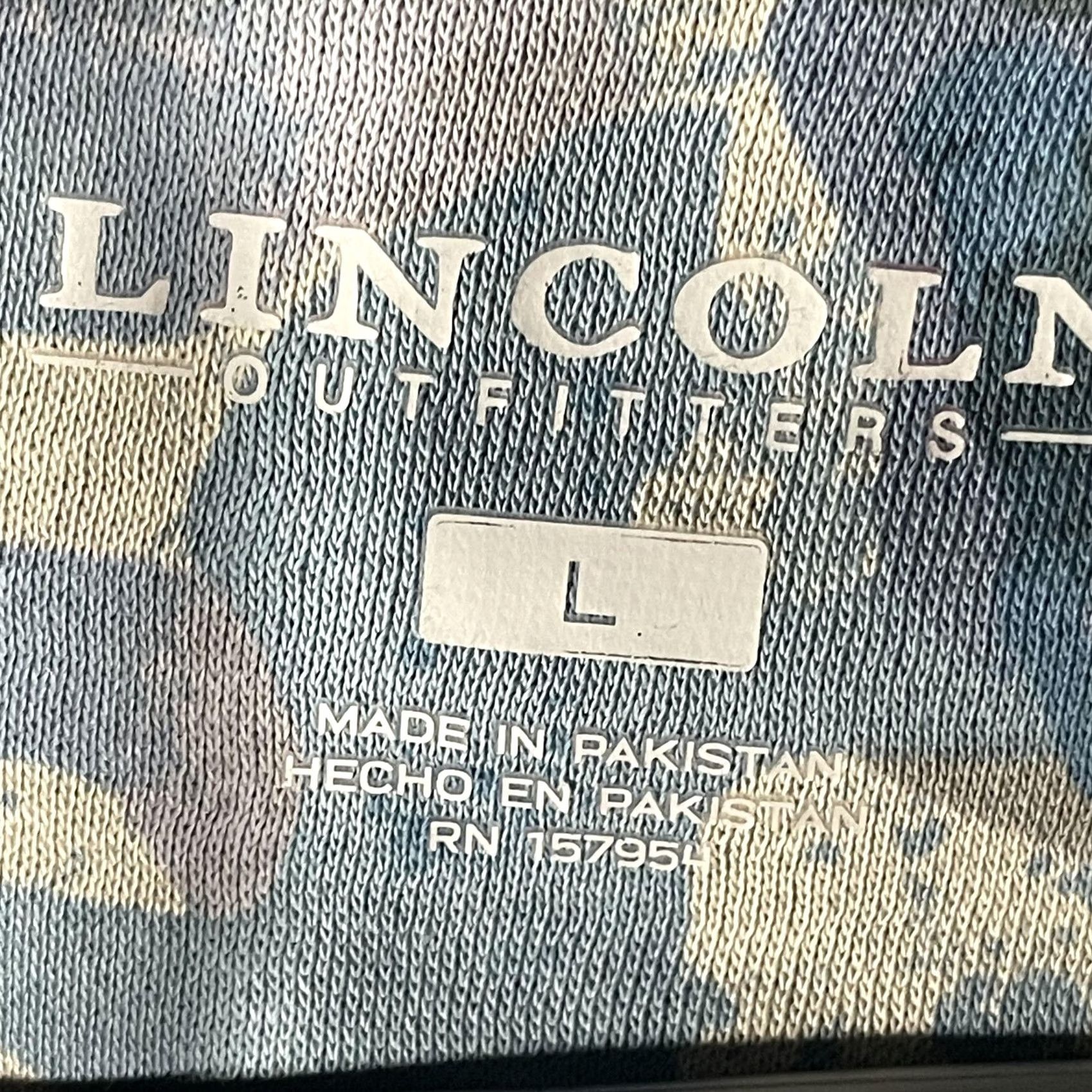 Vintage Lincoln Outfitters Hoodie Mens L Blue Camo Quarter Zip Pullover Fleece Lined Size US L / EU 52-54 / 3 - 5 Thumbnail