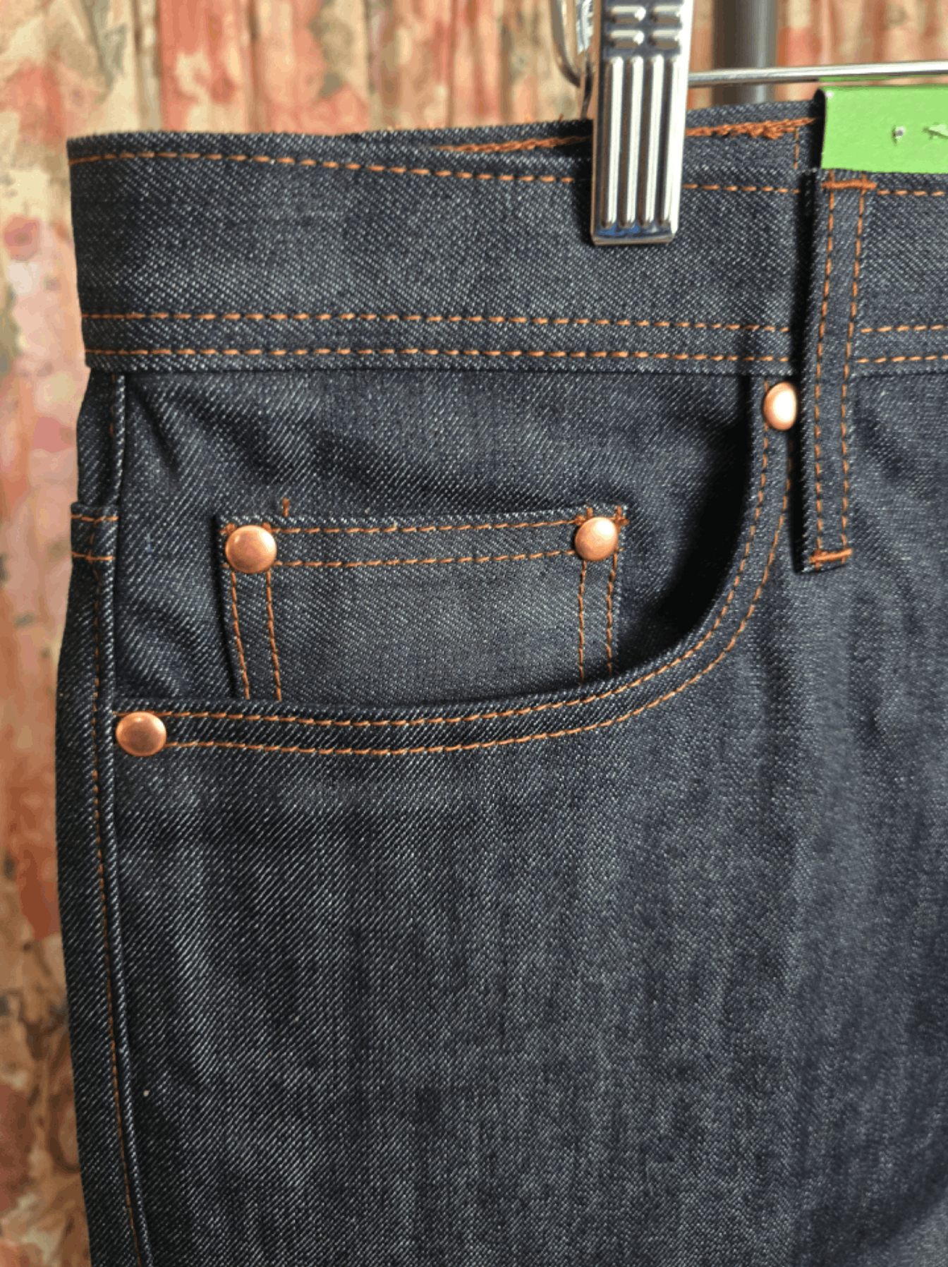 The Unbranded Brand UB222 Tapered Fit 11oz Indigo Stretch Selvedge Size US 32 / EU 48 - 8 Thumbnail