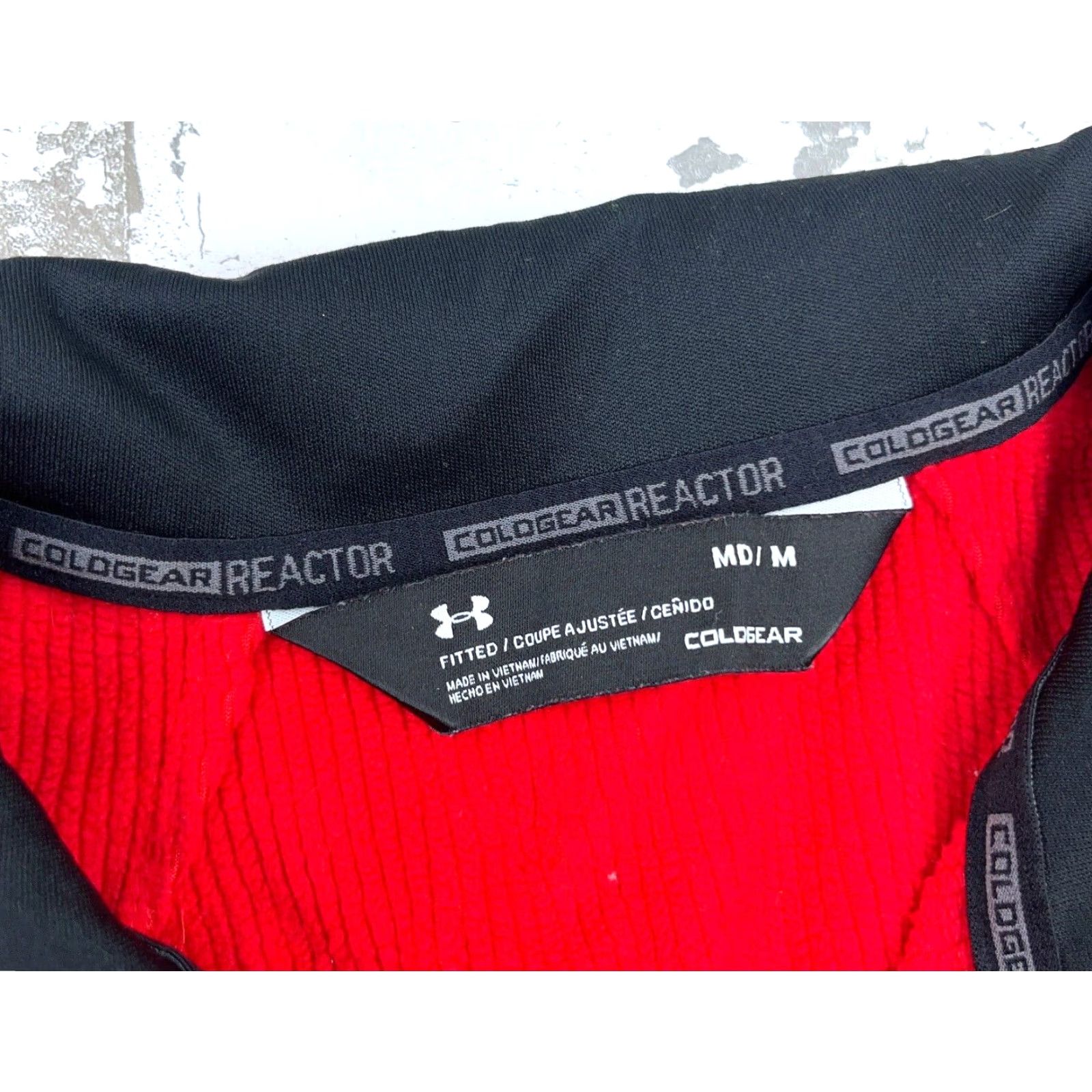 Under Armour Under Armour Sweatshirt Men Medium Red Black Pullover Mock Neck 1/4 Zip Moisture Wicking Lightweight Lined All Seasons Regular Fit Size US M / EU 48-50 / 2 - 3 Thumbnail
