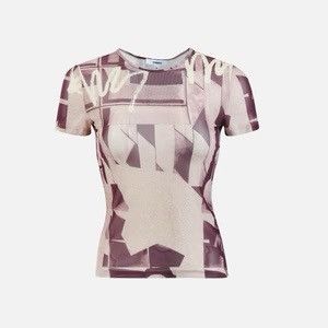 Miaou Miaou Mini Mesh Tee - Stone Mauve Size XS / US 0-2 / IT 36-38 - 2 Thumbnail