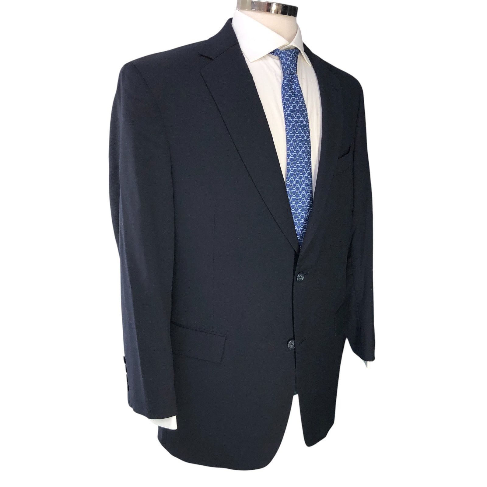 Hart Schaffner Marx Hart Schaffner Marx HSM Sz 42R Sport Coat Jacket Blazer Navy Size 42R - 12 Thumbnail