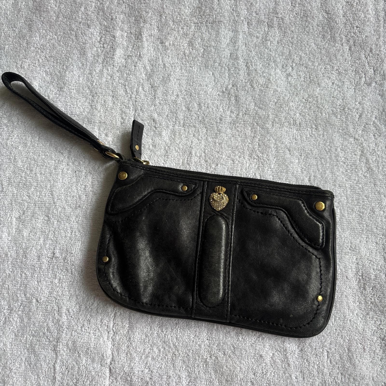Juicy Couture Jeans y2k juicy couture black leather wristlet Size ONE SIZE - 2 Thumbnail