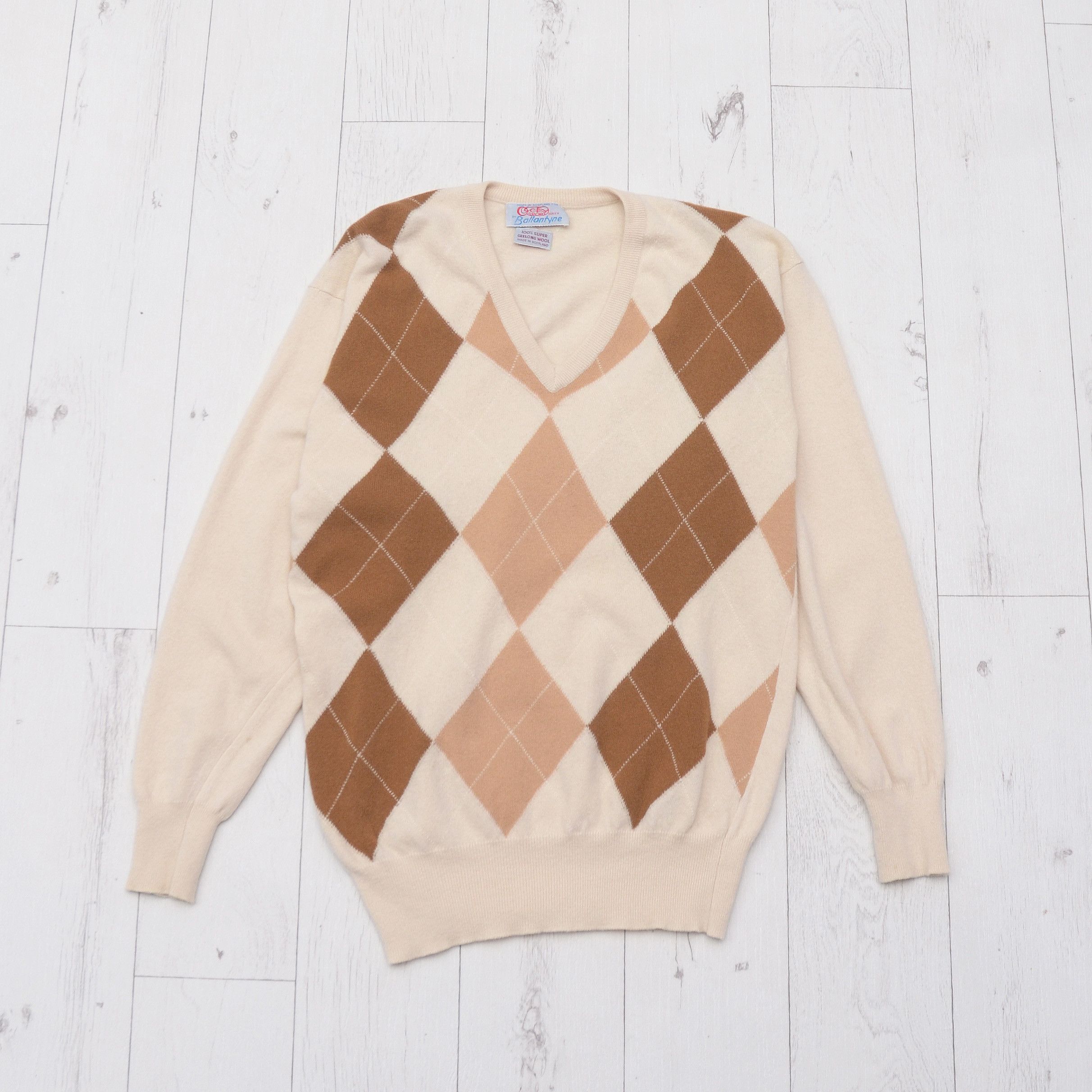 Ballantyne BALLANTYNE Scotland Y2K Argyle pattern Geelong Wool Sweater Size US M / EU 48-50 / 2 - 1 Thumbnail