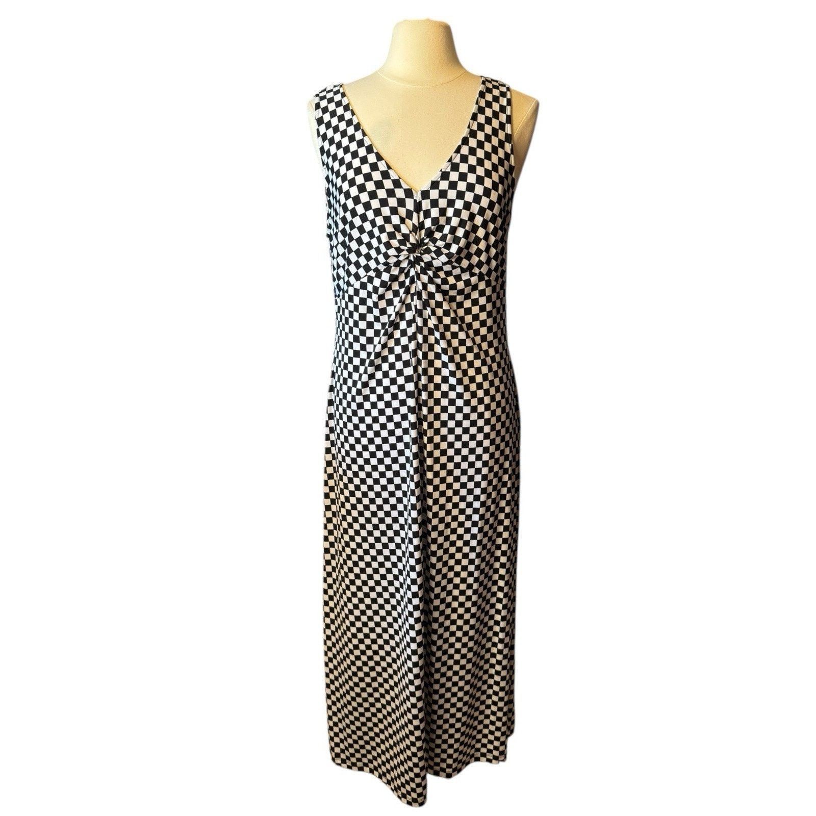 Other Ellen Tracy Checkerboard Race Flag NASCAR Maxi Dress XL Size XL / US 12-14 / IT 48-50 - 1 Thumbnail
