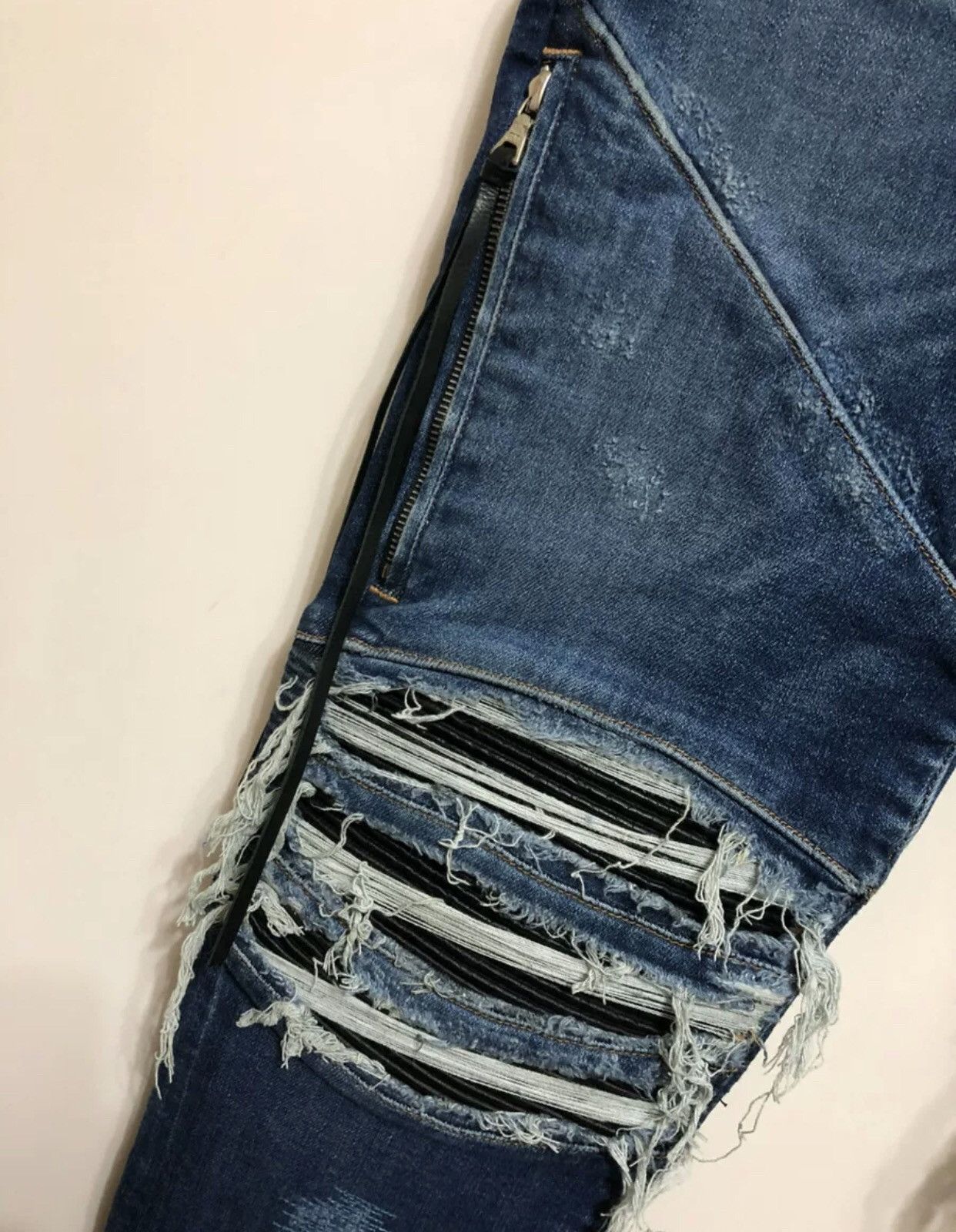 Amiri Amiri mx2 split leather jeans 2412-Nextarrow Size US 30 / EU 46 - 7 Thumbnail