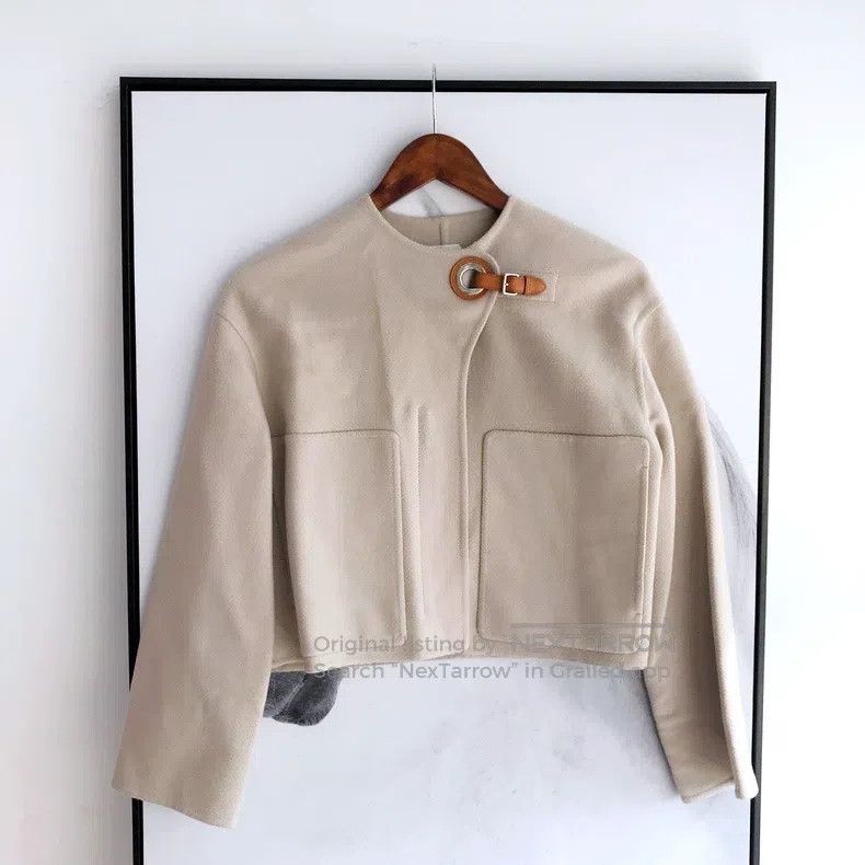 Hermes Hermes Beige Short Cashmere Top Size XXS / US 00 / IT 34 - 1 Thumbnail