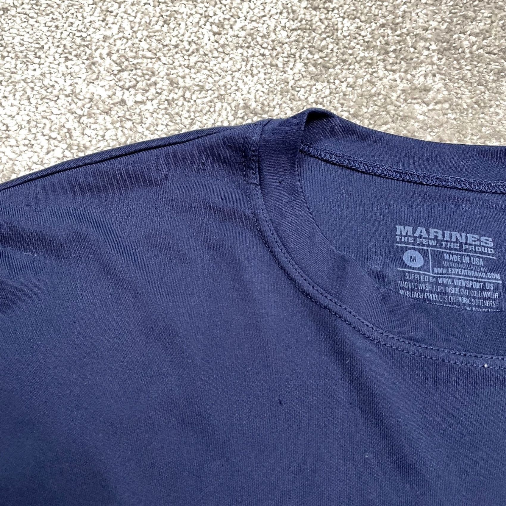 Vintage View Sports Marines Active T-Shirt Womens M Navy Blue Crew Neck Graphic Short Sleeve Shirt Mens? Size M / US 6-8 / IT 42-44 - 6 Thumbnail