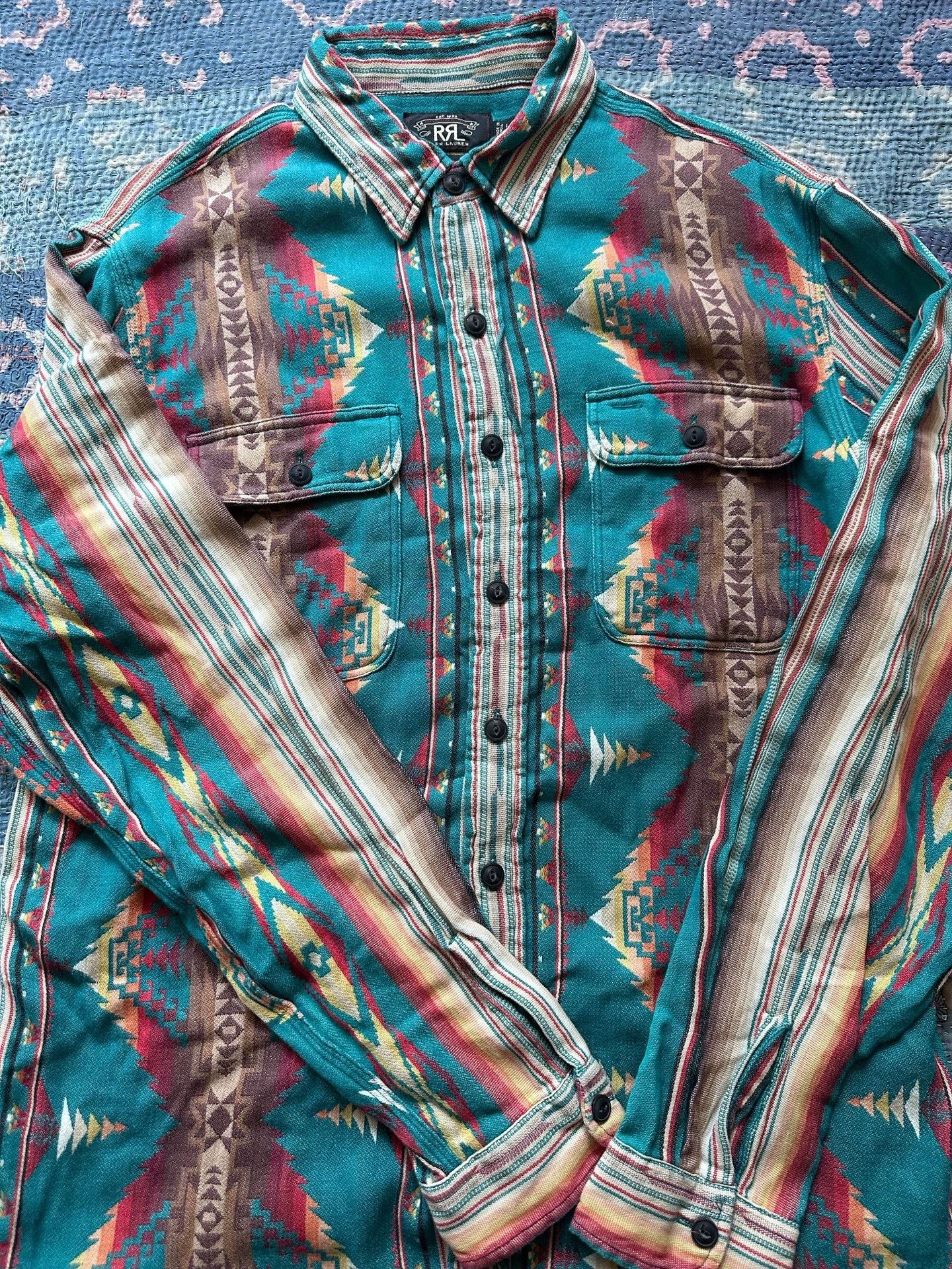 RRL Ralph Lauren RRL Southwest Striped Shirt L Size US L / EU 52-54 / 3 - 4 Thumbnail