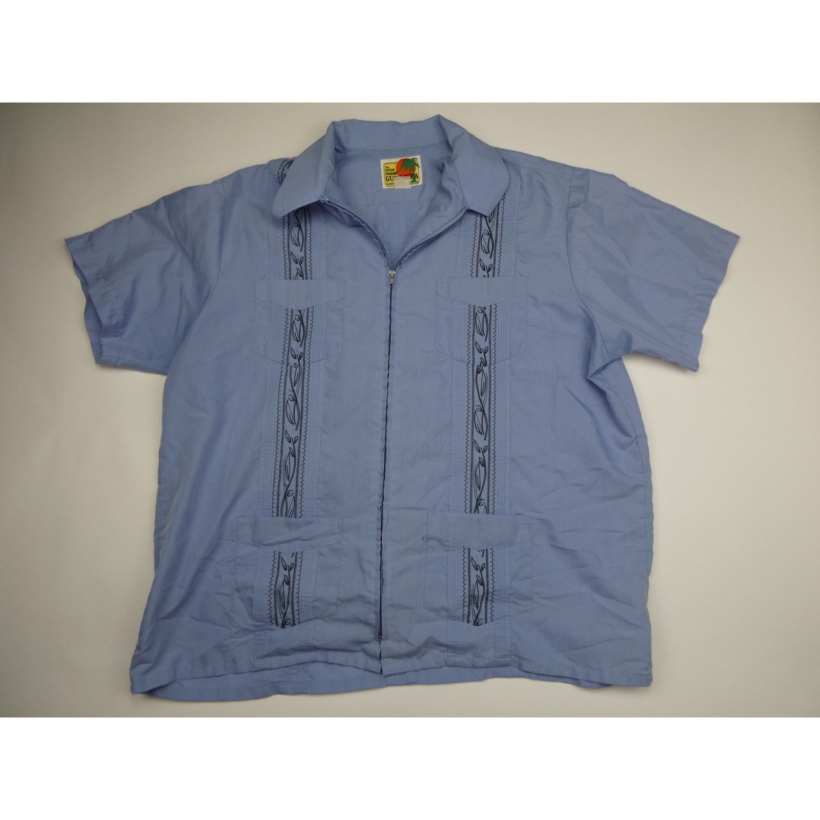 Haband Haband Guayabera Shirt Men's Full Zip Hawaiian, blue, XL Size US XL / EU 56 / 4 - 1 Thumbnail