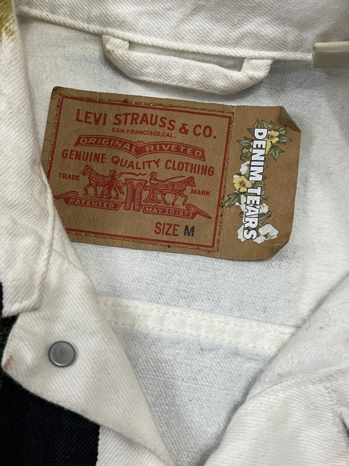 DENIM TEARS × Levi's DENIM TEARS UNION JACK BLACK TYPE-2 JACKET "WHITE" Size US M / EU 48-50 / 2 - 2 Thumbnail