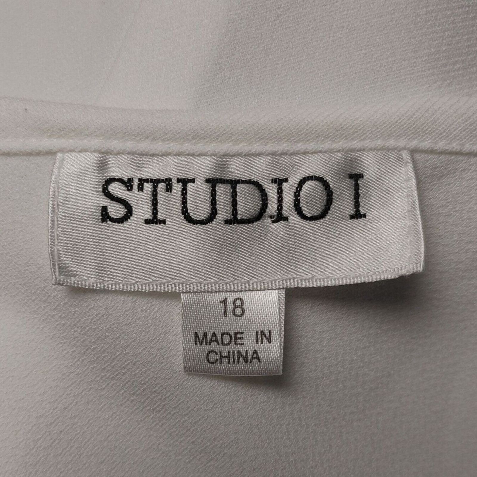 Other Studio I Women's White Sleeveless Tank Top 18 Size XXL / US 16-18 / IT 52-54 - 3 Thumbnail