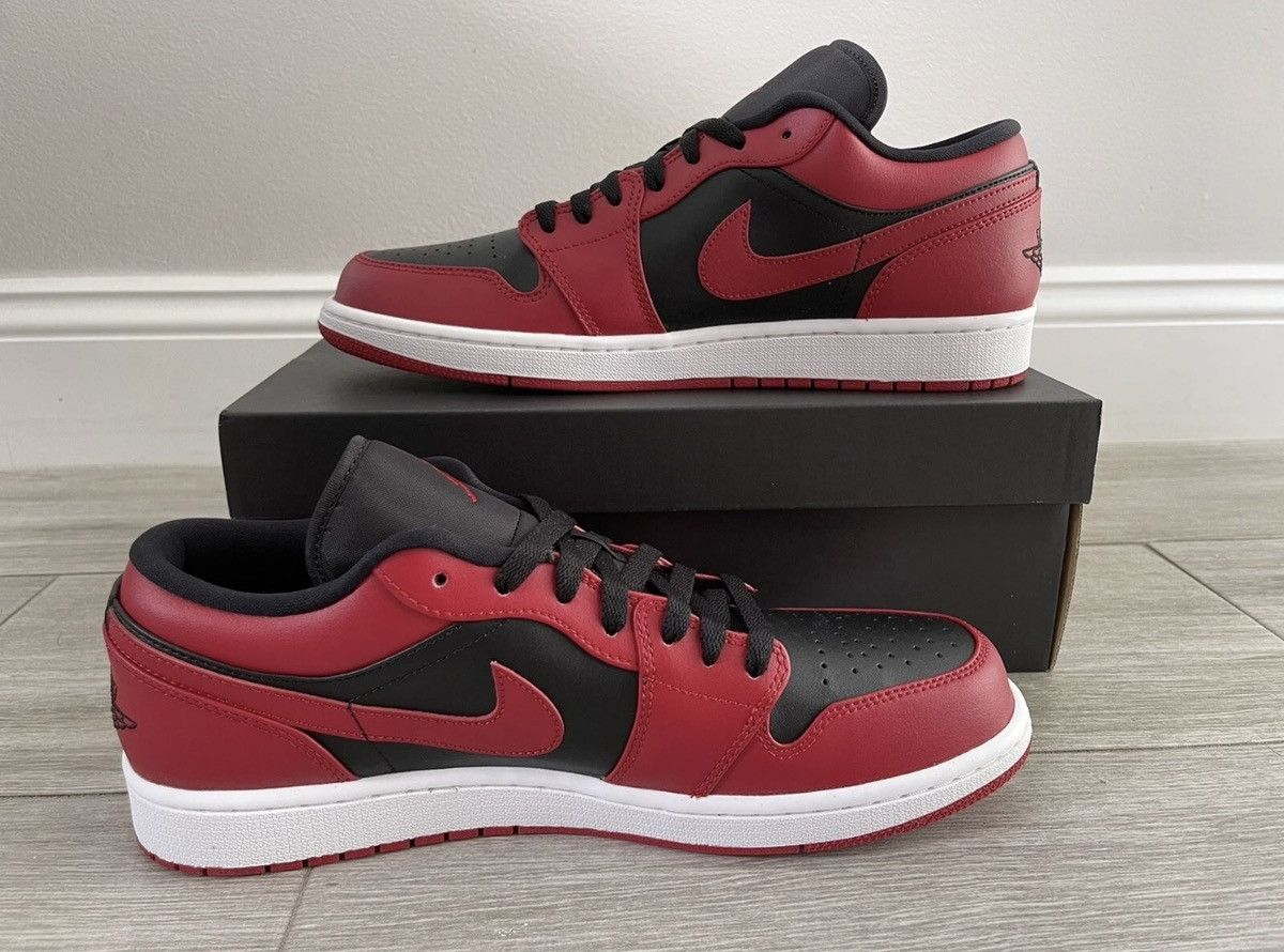 Jordan Brand Air Jordan 1 Low Reverse Bred Gym Red Black White Size 12 Size US 12 / EU 45 - 2 Thumbnail