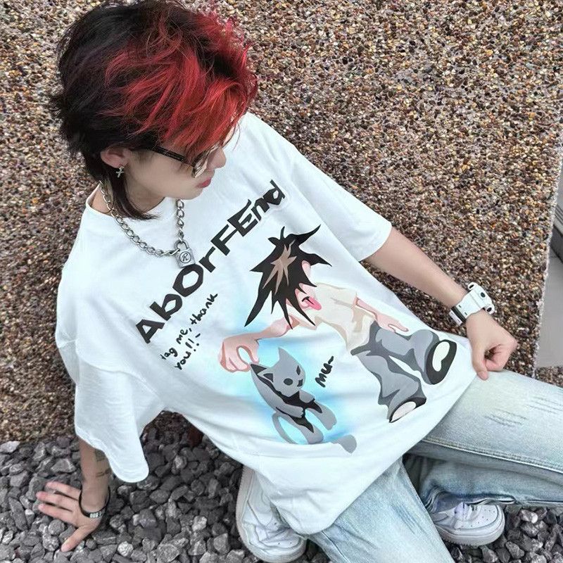 Japanese Brand Anime Printed Tee Streetwear Size US M / EU 48-50 / 2 - 2 Thumbnail