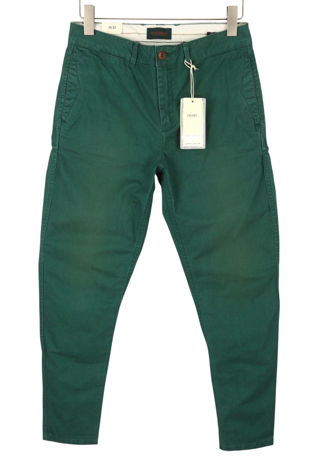 Scotch & Soda COLEBY W29/L32 Green Relaxed Slim Chino Trousers 89098 Size US 29 - 2 Thumbnail