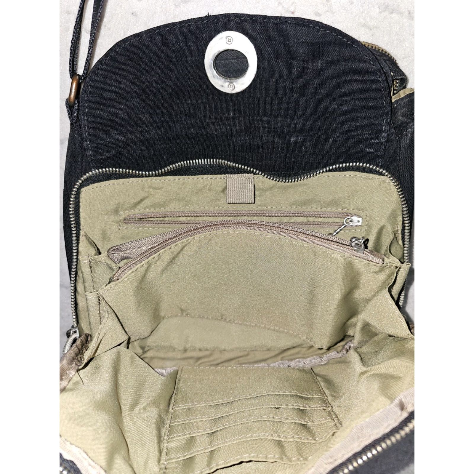 Vintage Baggallini Crossbody Nylon Travel Bag Handbag Adjustable Strap Black Womens Size ONE SIZE - 5 Thumbnail