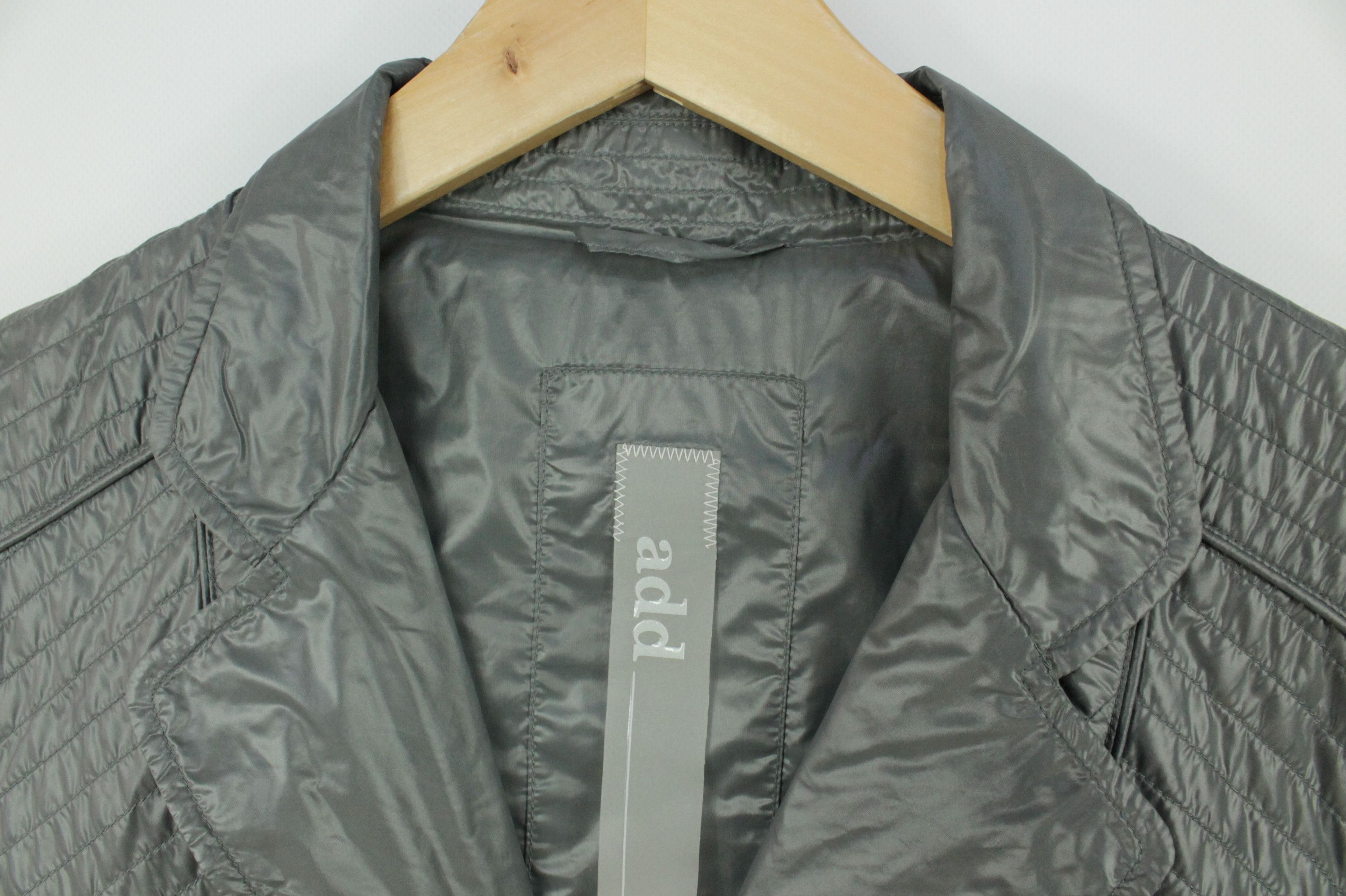 Add ADD Quilted Light Gray Nylon Women's Blazer Jacket Size L / US 10 / IT 46 - 5 Thumbnail
