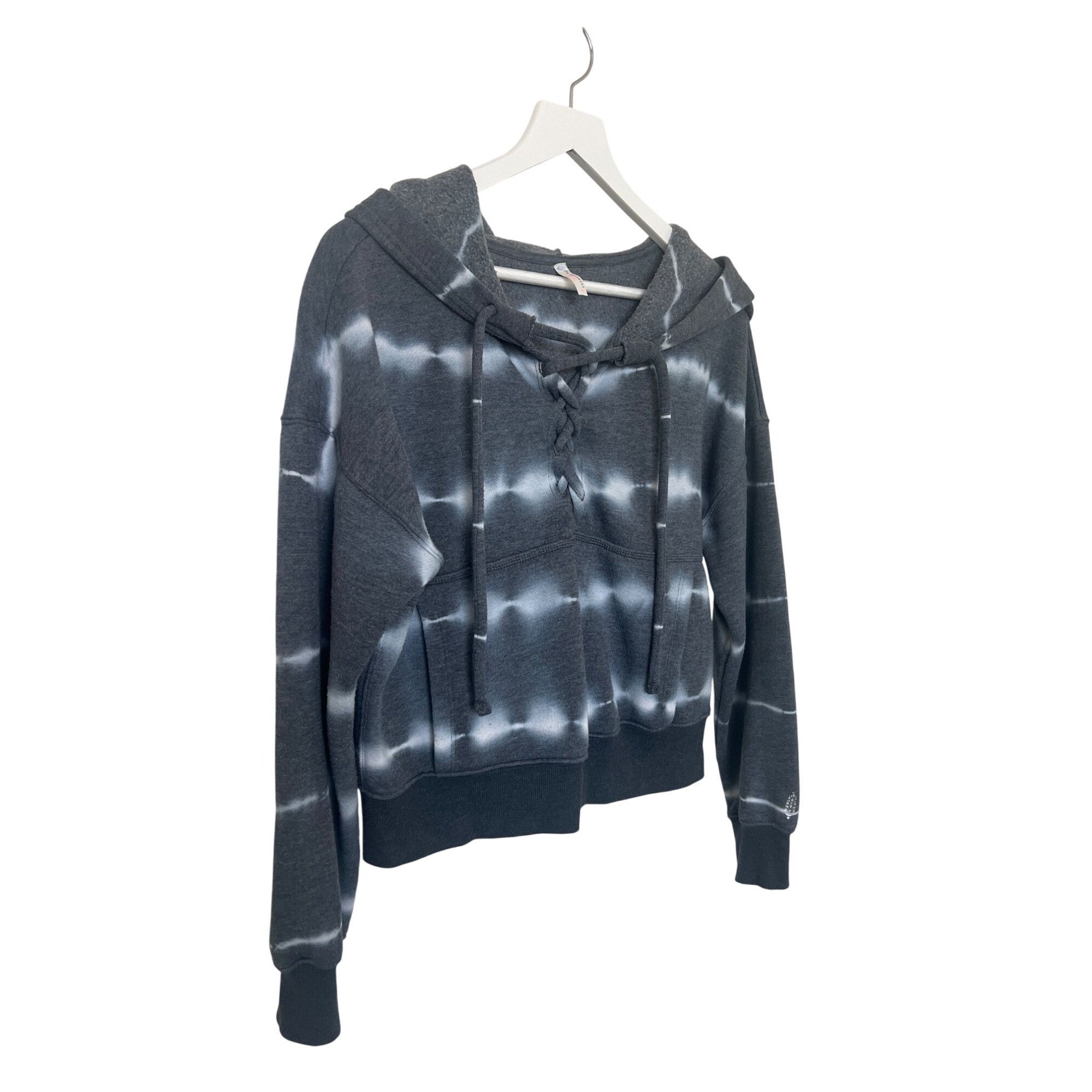 Free People Fp Movement Tie-Dye Lace-Up Hoodie Sweatshirt Size XS / US 0-2 / IT 36-38 - 3 Thumbnail