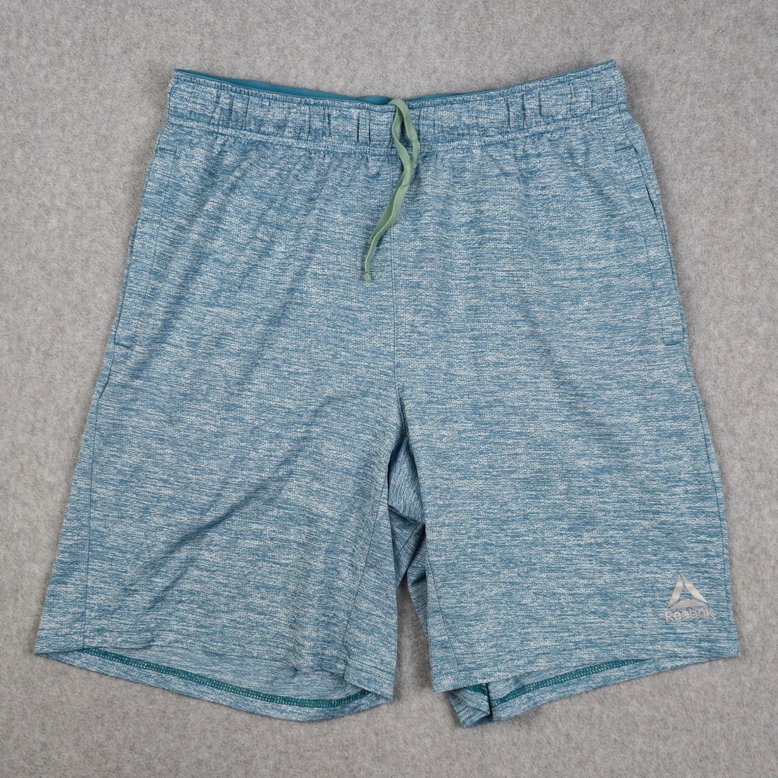 Reebok Reebok Medium Performance Tech Heather Blue Athletic Shorts Size US 30 / EU 46 - 1 Thumbnail