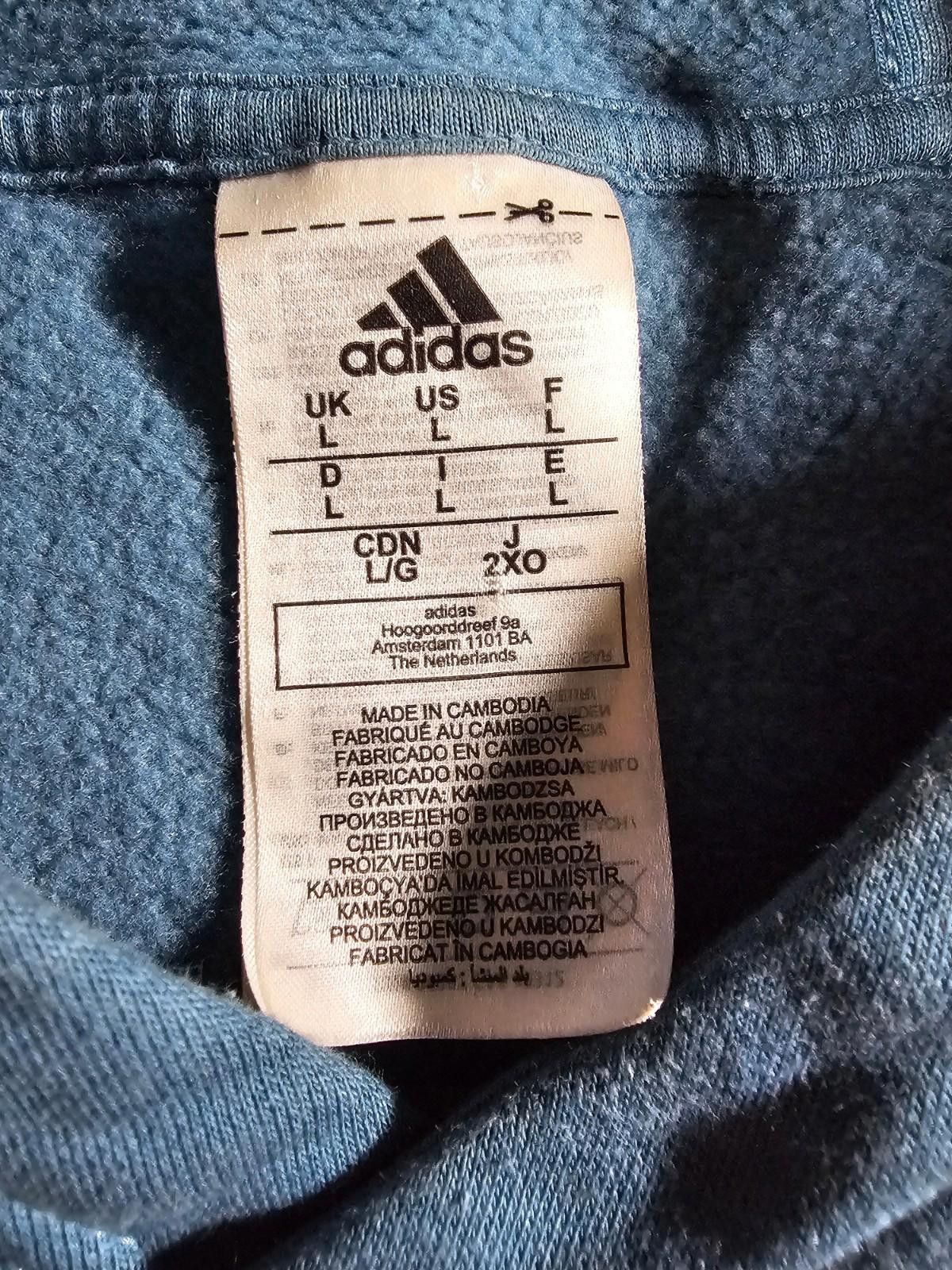 Adidas Adidas All Over Print blue Pullover Hoodie Sweatshirt Mens L Size US L / EU 52-54 / 3 - 3 Thumbnail
