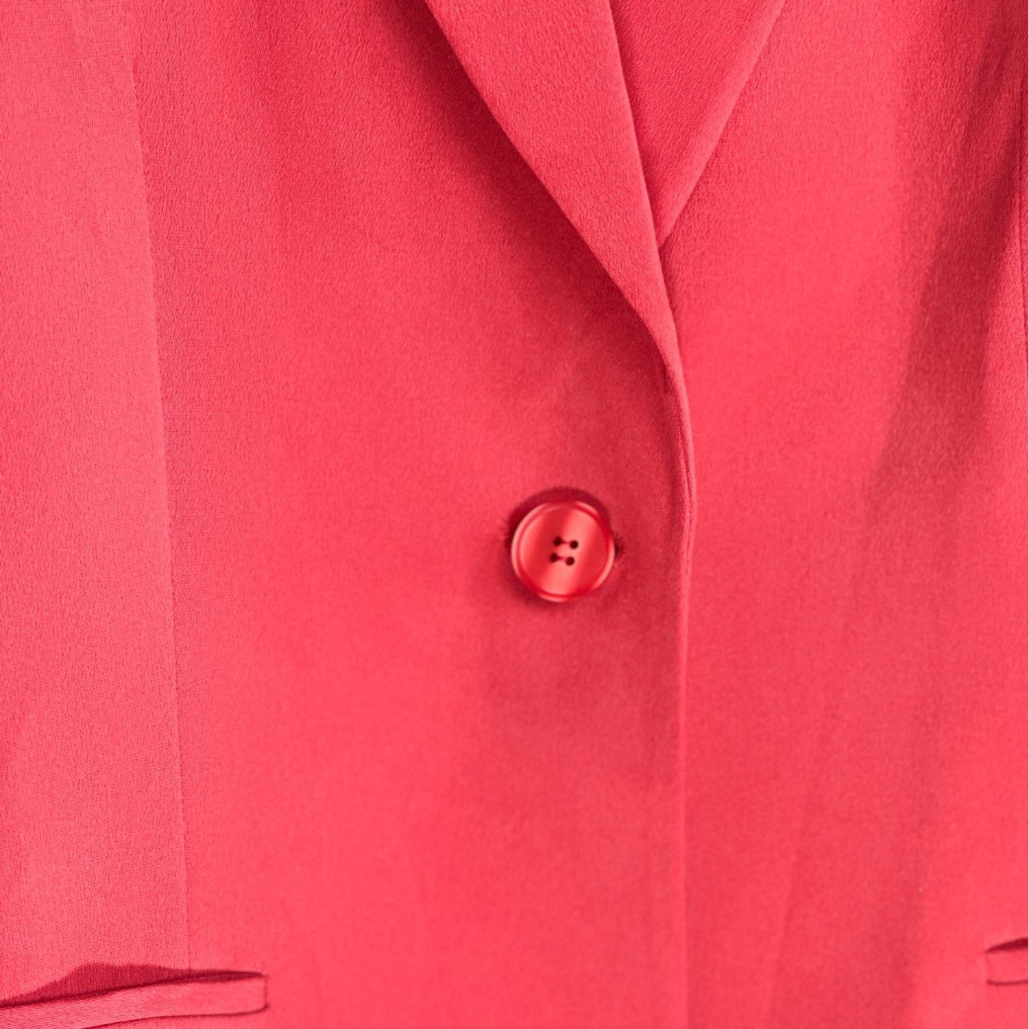 Vintage Chaus Pink Silk Blazer Size 12 Single-Button Closure Long Sl Size XL / US 12-14 / IT 48-50 - 2 Thumbnail