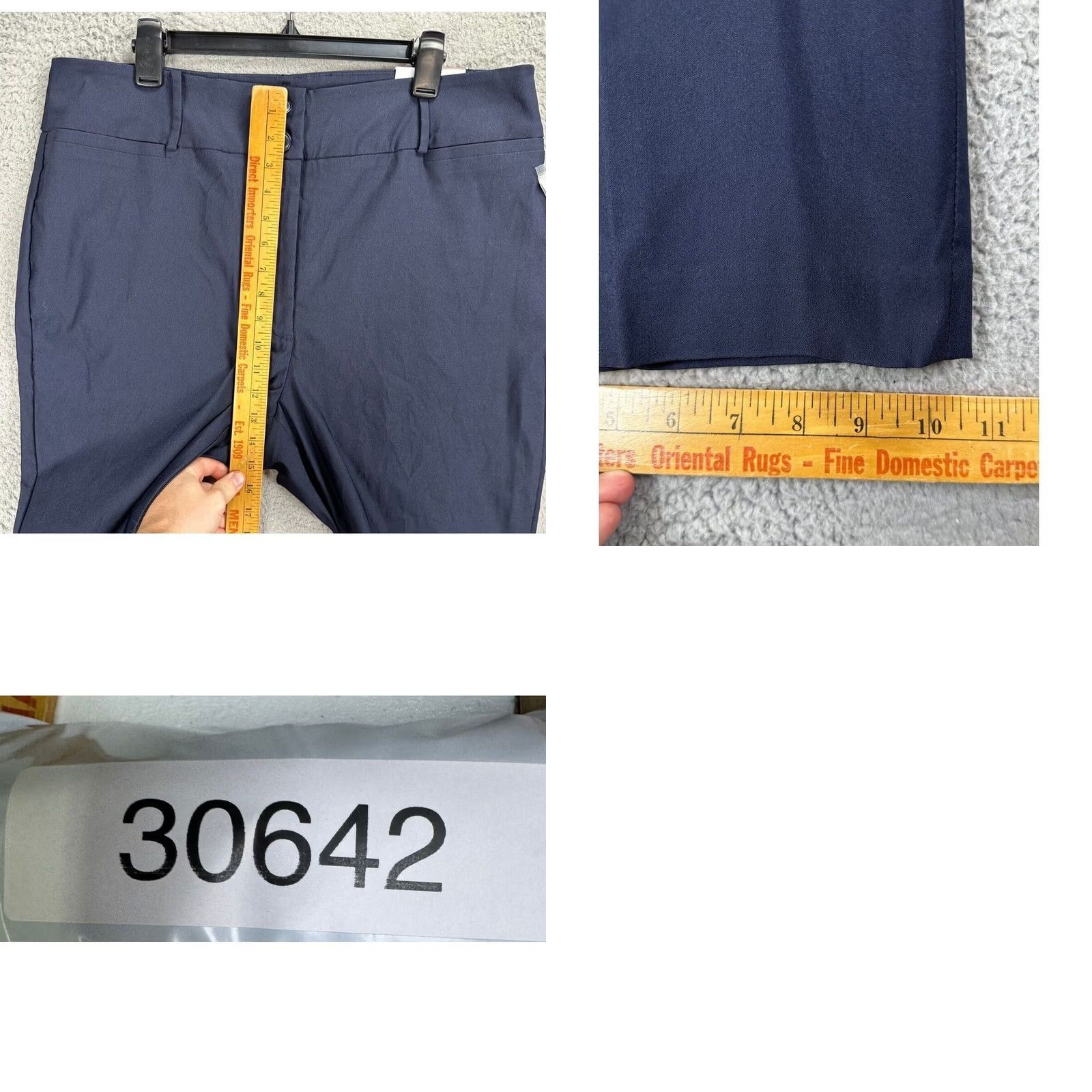 Vintage Lane Bryant Pants Womens 18R Regular Blue Nylon Blend Straight Hi-Rise NEW Size 40" / US 18 - 8 Thumbnail