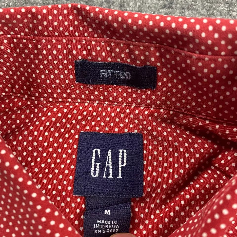 Gap × Vintage Vintage Gap Shirt Men's Medium Polka Dots Fitted Button Up Size US M / EU 48-50 / 2 - 2 Thumbnail