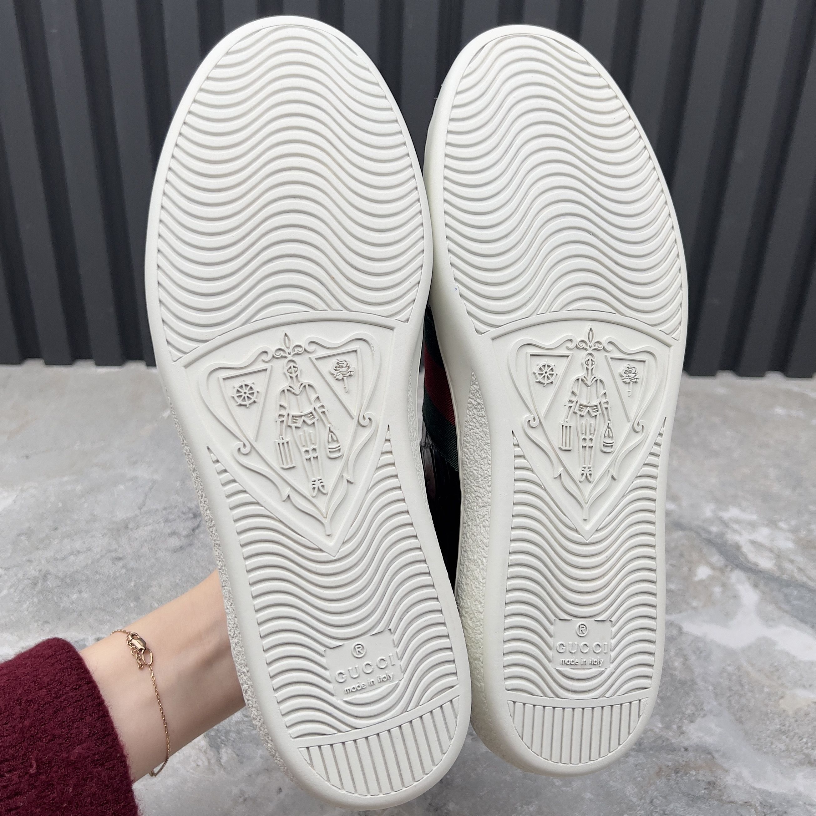 Gucci Ace Sneakers Web Genuine Crocodile Leather Size US 8 / EU 41 - 11 Thumbnail