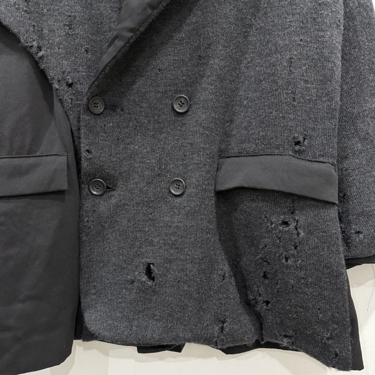Vintage Yohji Yamamoto Double Breasted Wool Coat Size 38R - 3 Thumbnail