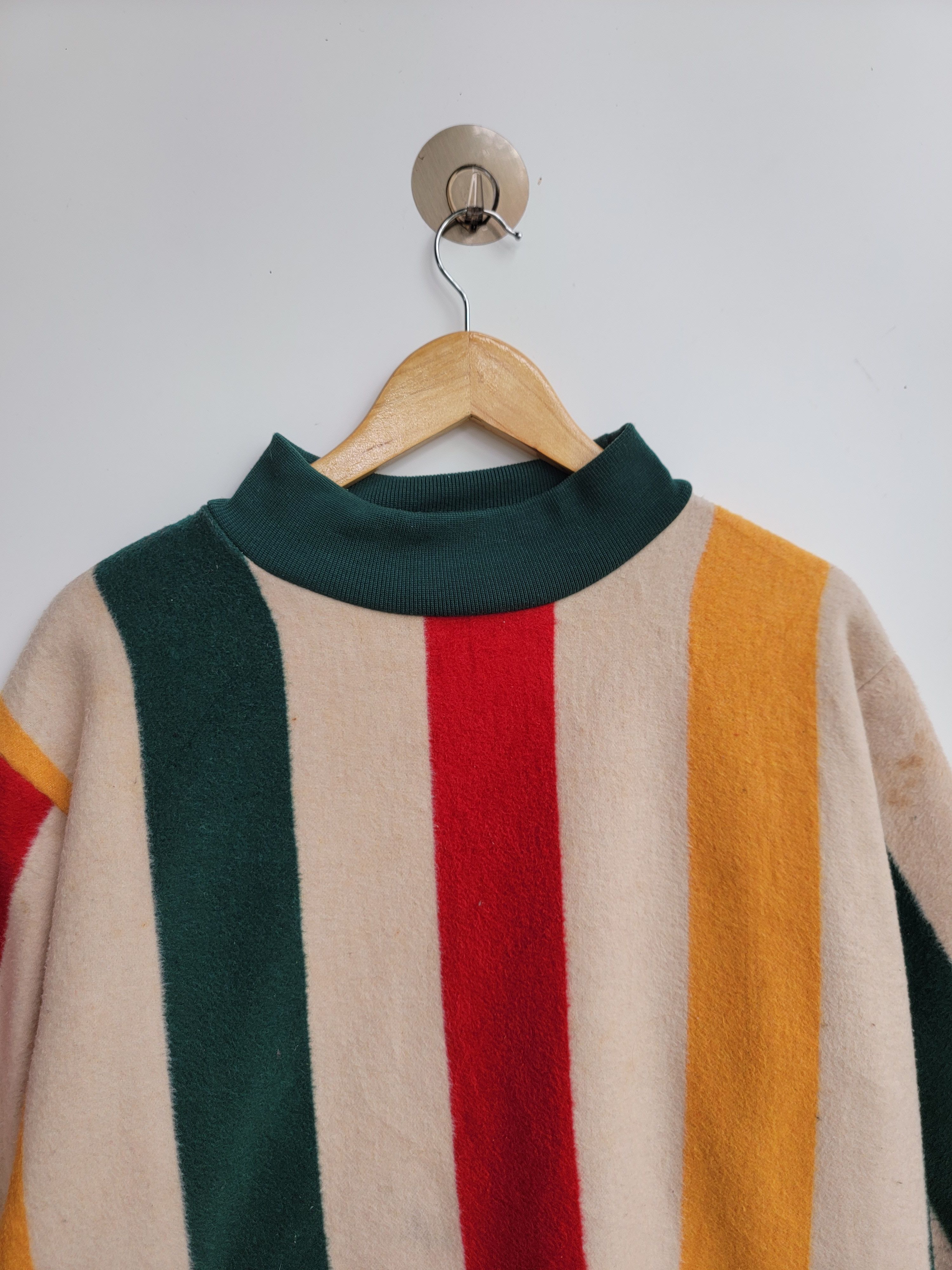 Vintage Vintage Wool Sweater Stripe Size US L / EU 52-54 / 3 - 3 Thumbnail