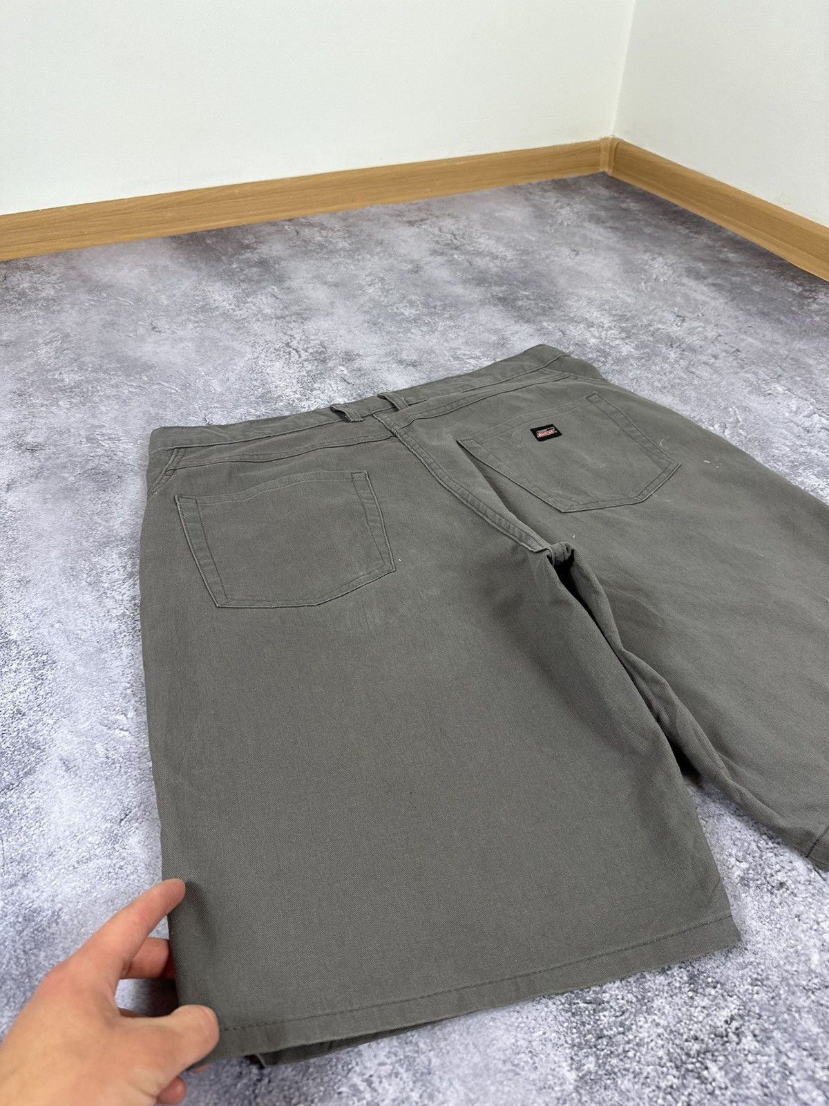 Dickies Vintage Dickies Baggy Faded Grey USA Hype Cargo Work Shorts Size US 36 / EU 52 - 3 Thumbnail