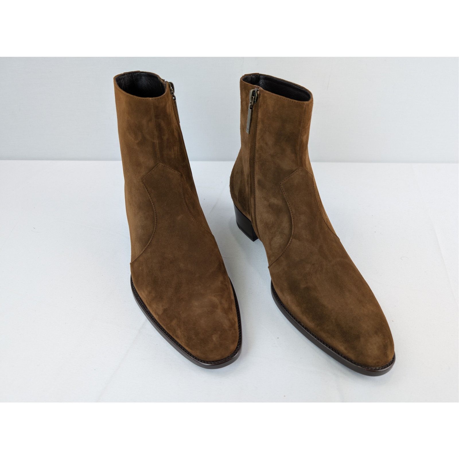 Saint Laurent Paris o1rshd1 Wyatt 40 Zip Chelsea Boots in Land Size US 8.5 / EU 41-42 - 6 Thumbnail