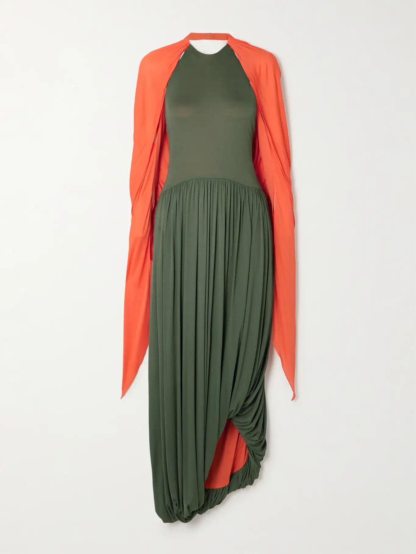 Loewe o1y1025 Maxi Dress in Military Green/Red Size M / US 6-8 / IT 42-44 - 1 Thumbnail