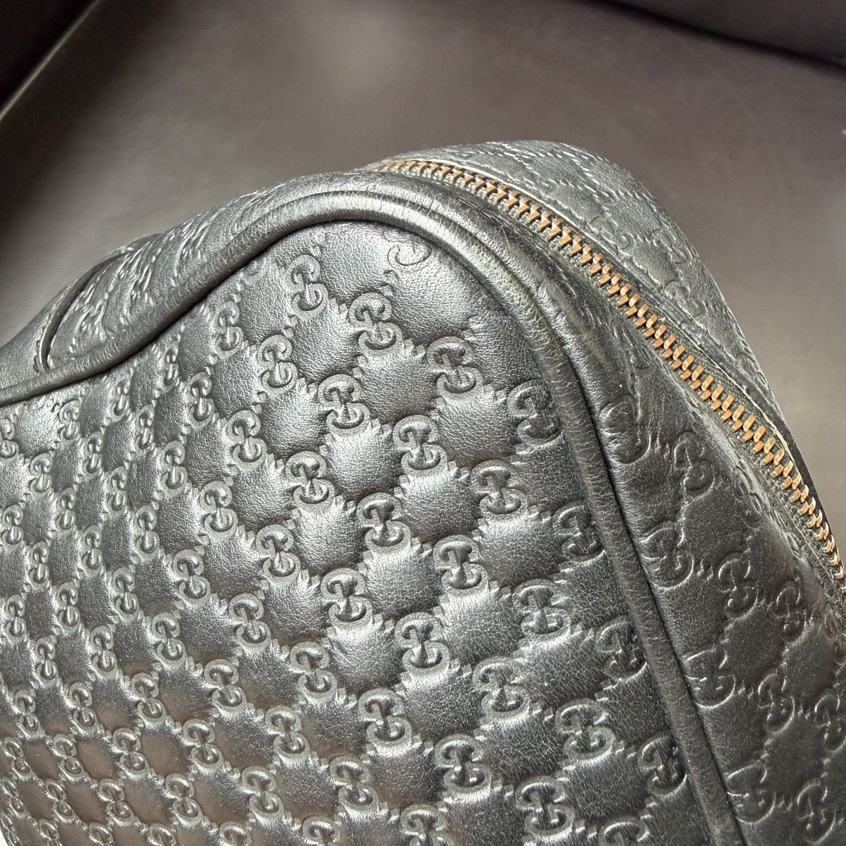 Gucci Gucci - Microguccissima Calfskin Black Toiletry Bag Size ONE SIZE - 11 Thumbnail