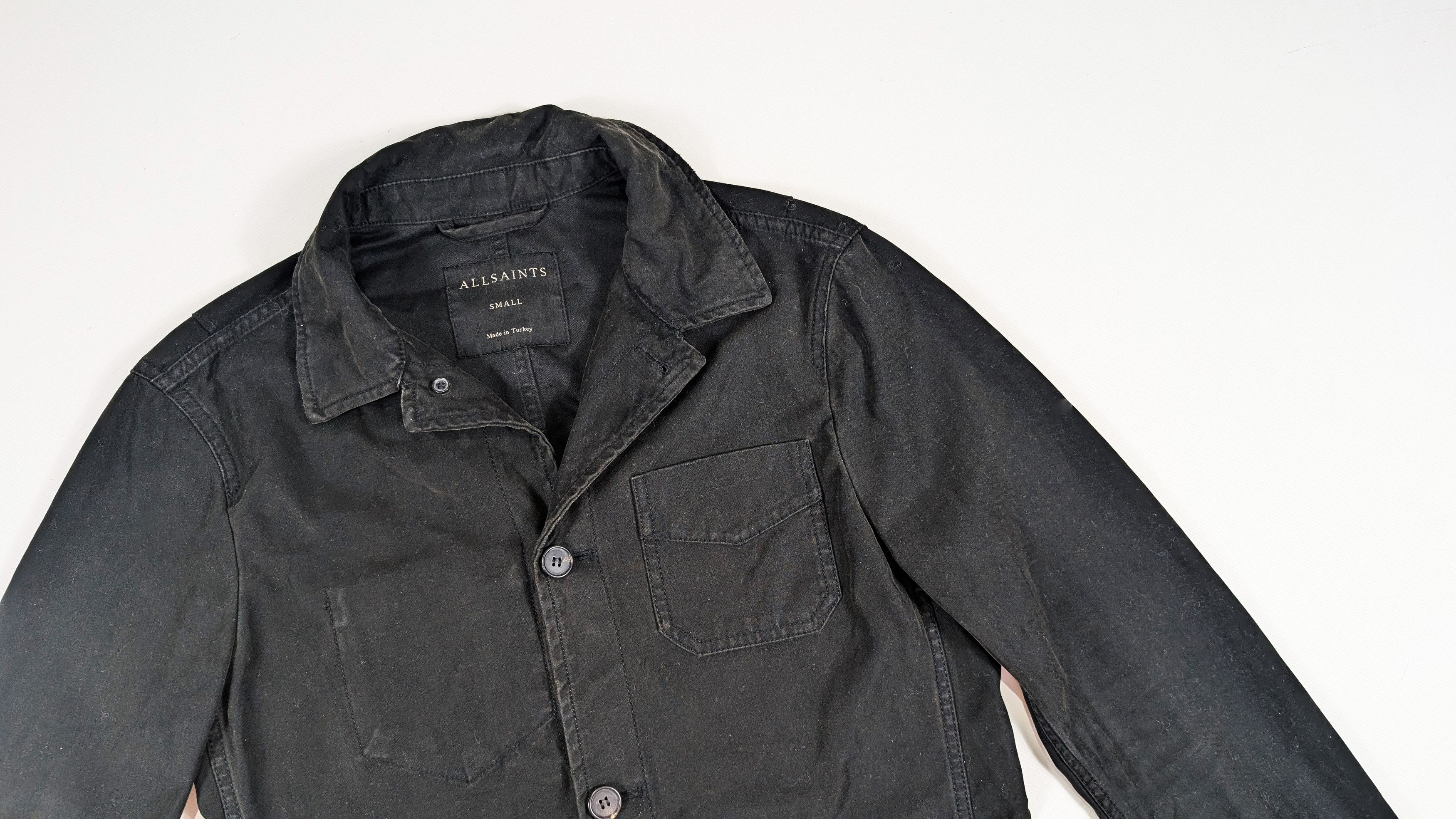 Allsaints AllSaints Convoy Black Cotton Blazer Jacket Size S Size US S / EU 44-46 / 1 - 2 Thumbnail