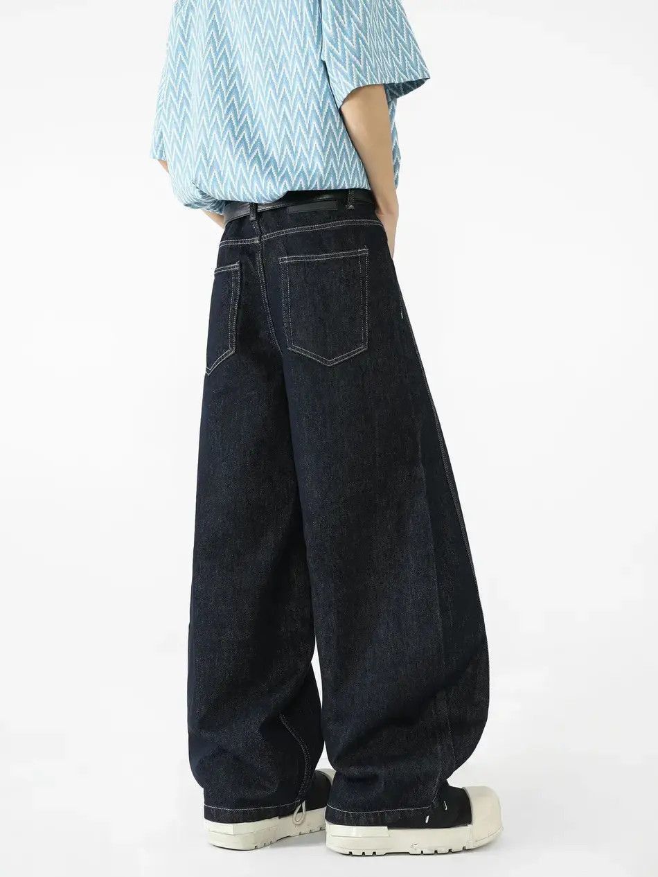 Japanese Brand Loose wide leg casual straight leg jeans Size US 32 / EU 48 - 3 Thumbnail
