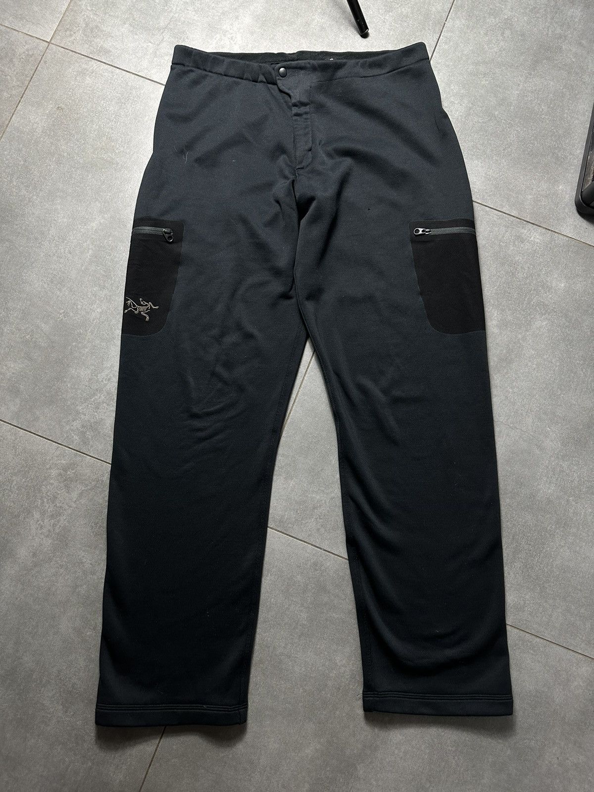 image of Black Arcteryx Cronin Double Knee Pants Fleece Polartec Wind, Men's (Size 32)