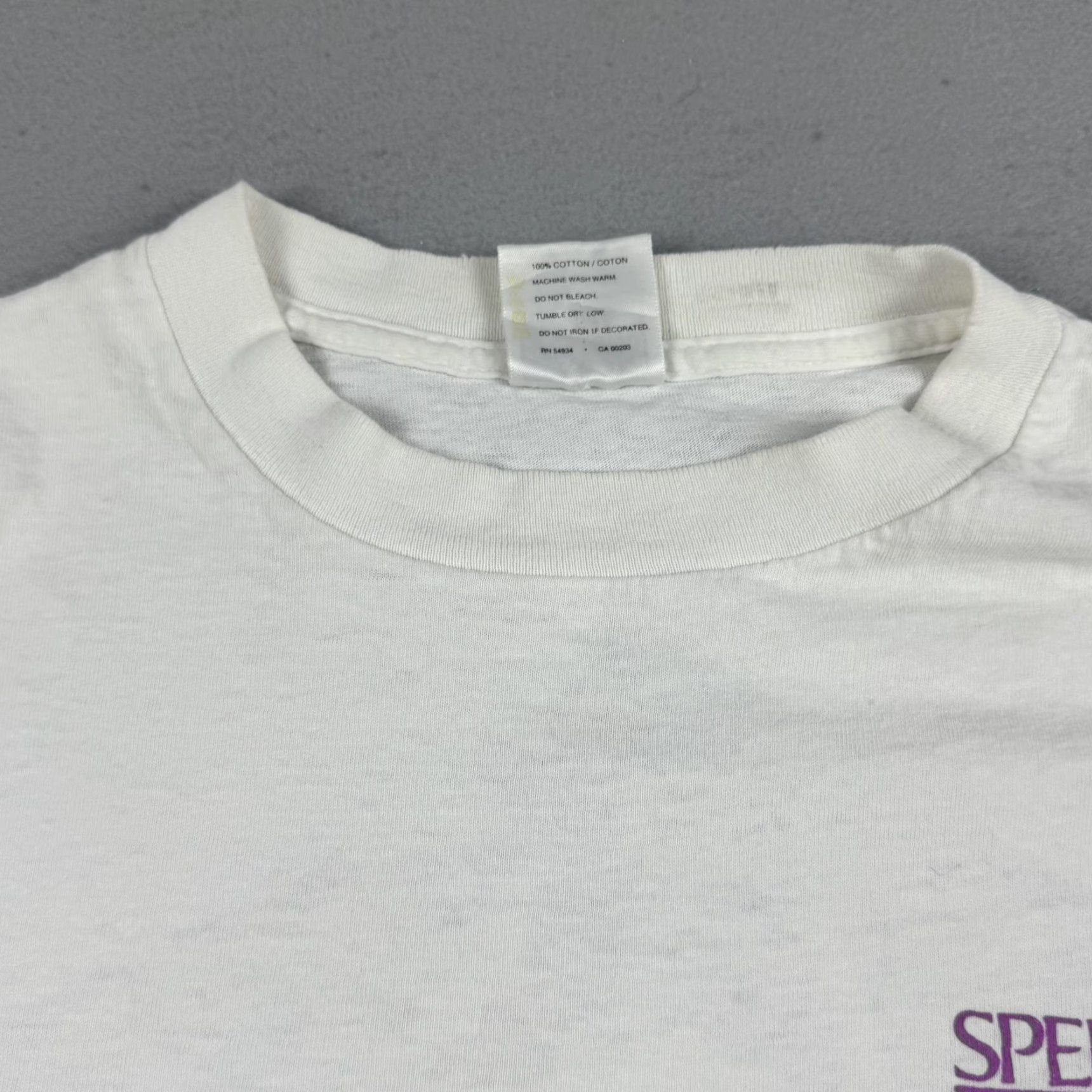 Speedo VINTAGE Speedo Shirt Mens XL White Serenity Legacy of Champions Back Graphic Made USA 90s Mens XL Graphic Print Crew Neck Short Sleeve Cotton T-Shirt Size US XL / EU 56 / 4 - 5 Thumbnail