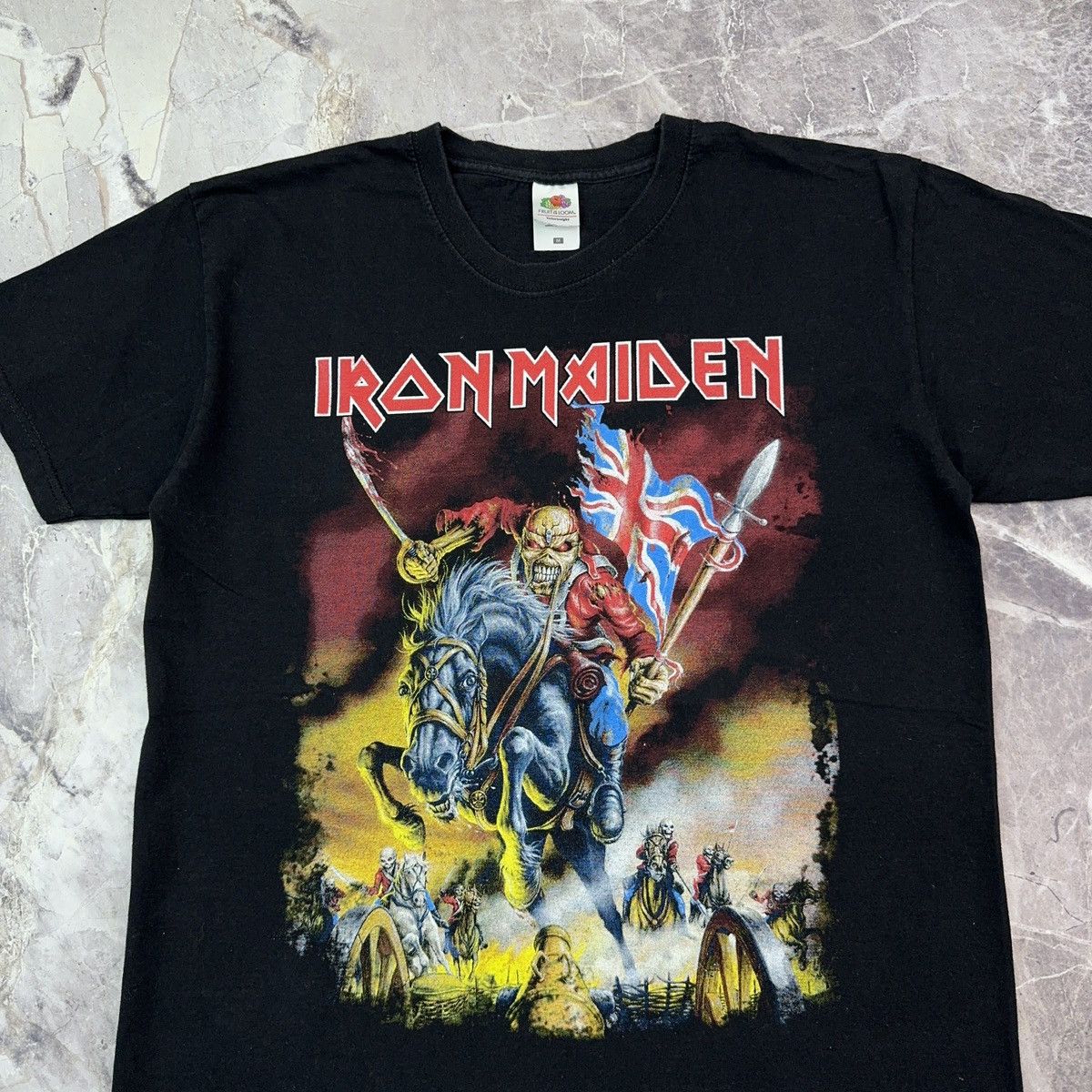 Band Tees × Vintage Vintage 00s Iron Maiden Trooper Skeleton Heavy Metal Rock Size US M / EU 48-50 / 2 - 10 Thumbnail