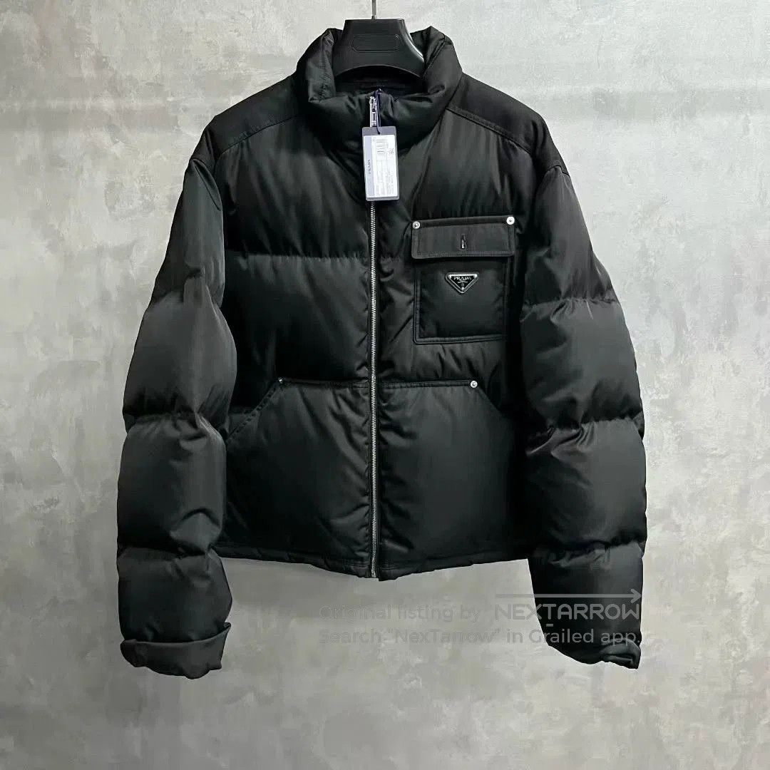 Prada prada black fitted cropped puffer jacket. Size US XL / EU 56 / 4 - 1 Thumbnail
