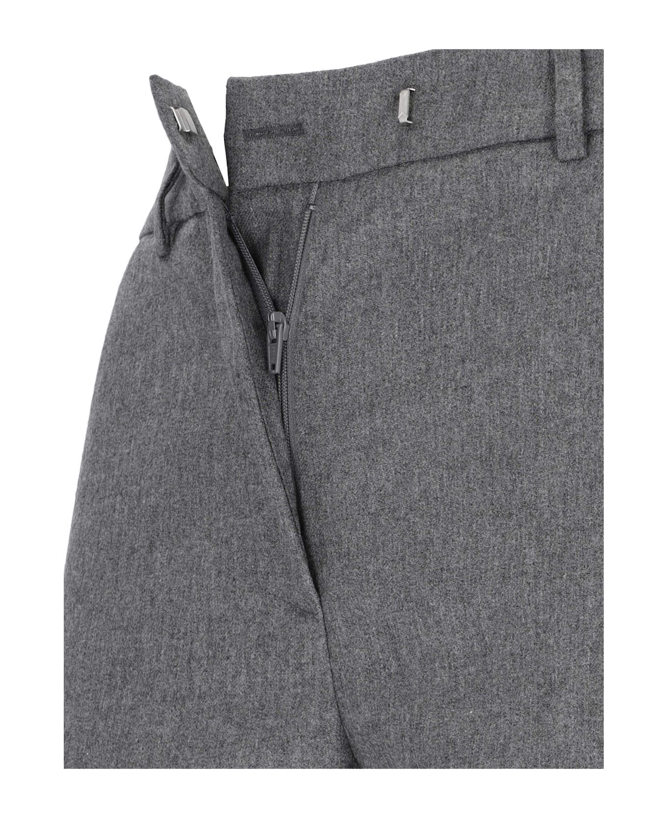 THE ANDAMANE o1s22i1n1024 Gladys Flannel Pants in Grey Size 28" / US 6 / IT 42 - 4 Thumbnail