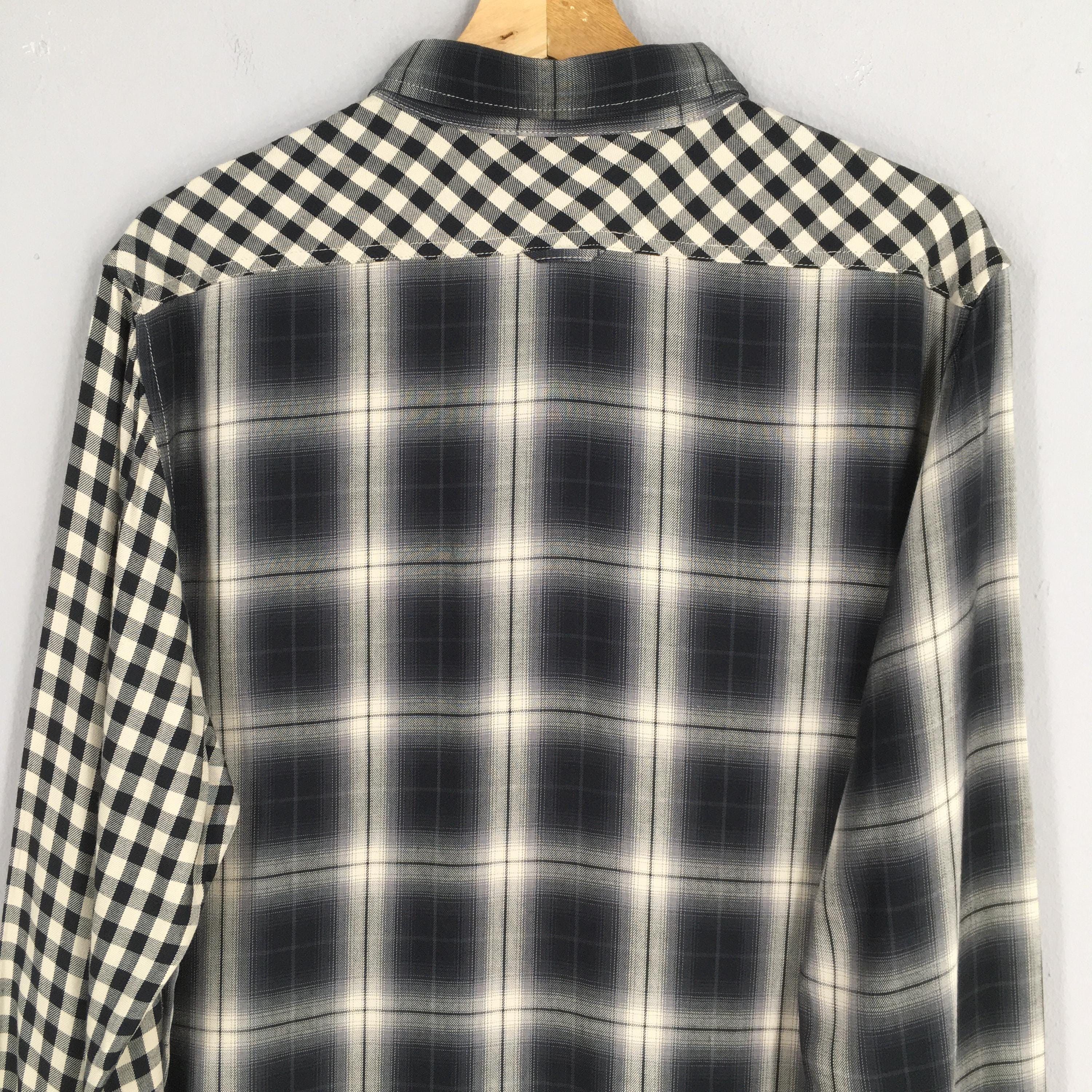 Flannel × In The Attic × semanticdesign Semantic Design Plaid Shadow Checkered Rayon Shirt Large Size US L / EU 52-54 / 3 - 9 Thumbnail