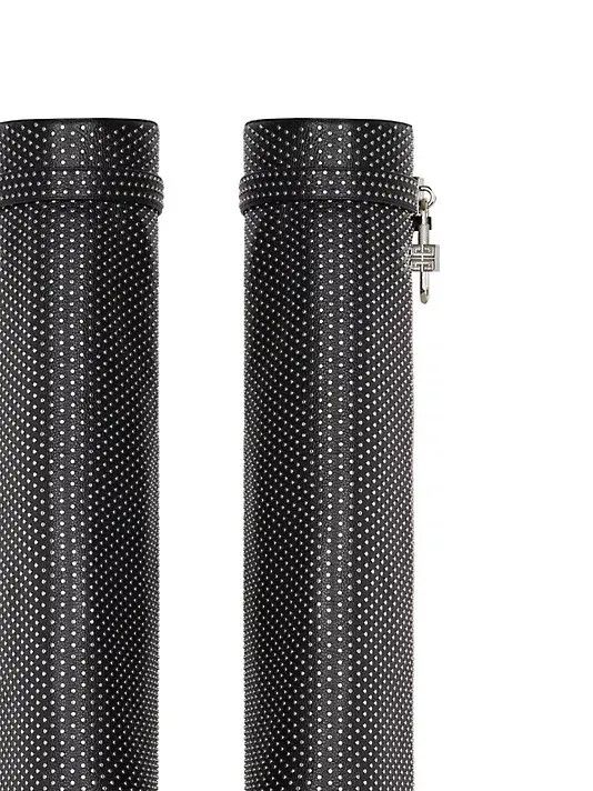 Givenchy o1w1db10525 Shark Lock Hight Boots in Black Size US 7 / IT 37 - 4 Thumbnail