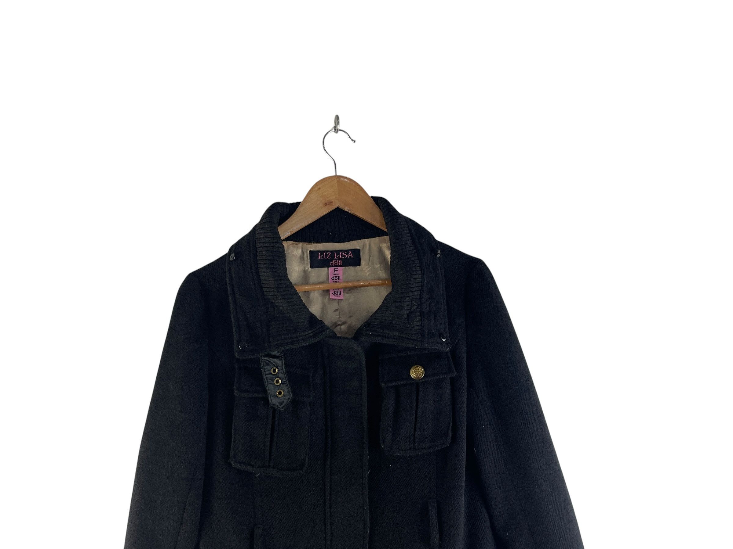 Japanese Brand Liz Lisa Doll Black Wool Coat Military Style Japanese Jacket Size US XS / EU 42 / 0 - 9 Thumbnail